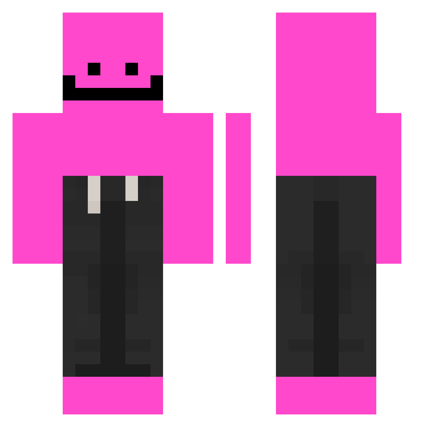 MCAUCKS Minecraft skin, front and back view
