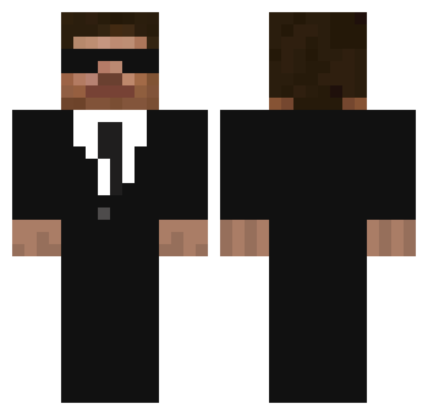 Gabbe_Telo Minecraft skin, front and back view