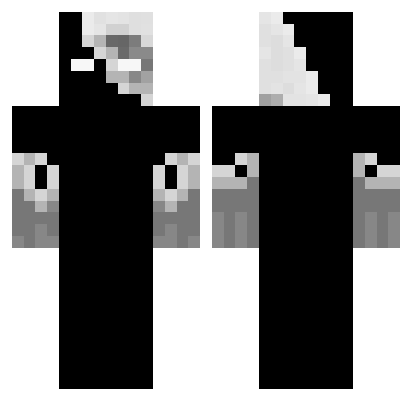 Zloty4CMC Minecraft skin, front and back view