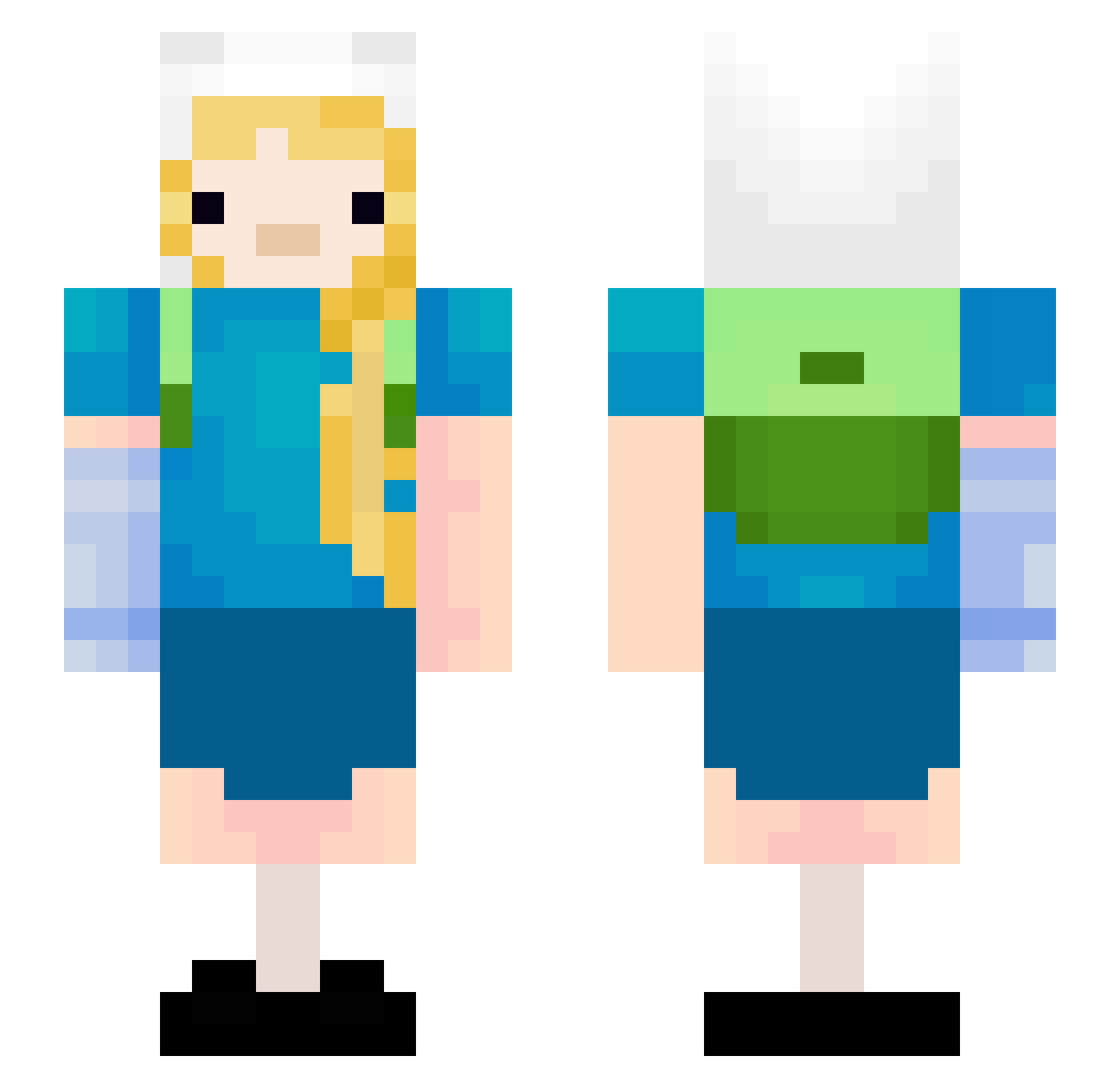 islabanana Minecraft skin, front and back view