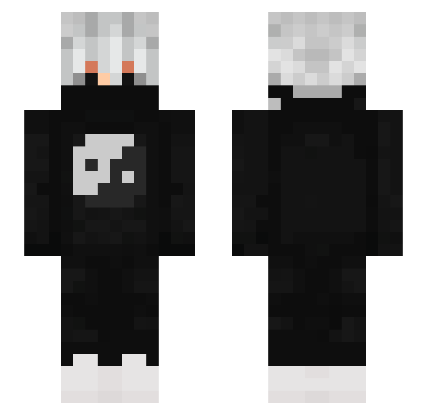 Zencoo Minecraft skin, front and back view