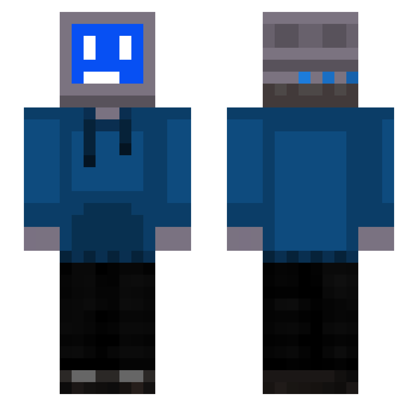 tb6 Minecraft skin, front and back view