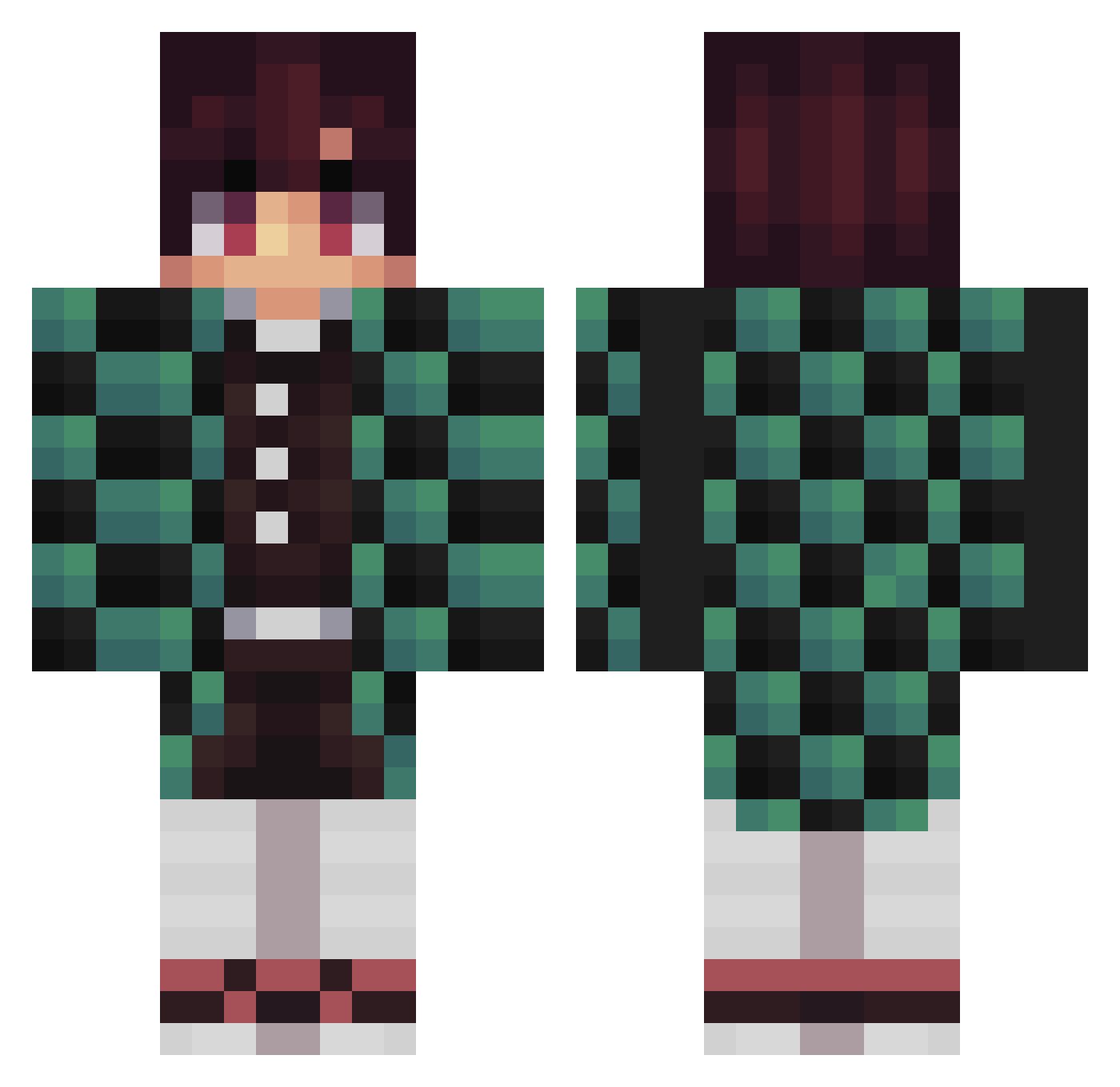xsmleonx Minecraft skin, front and back view
