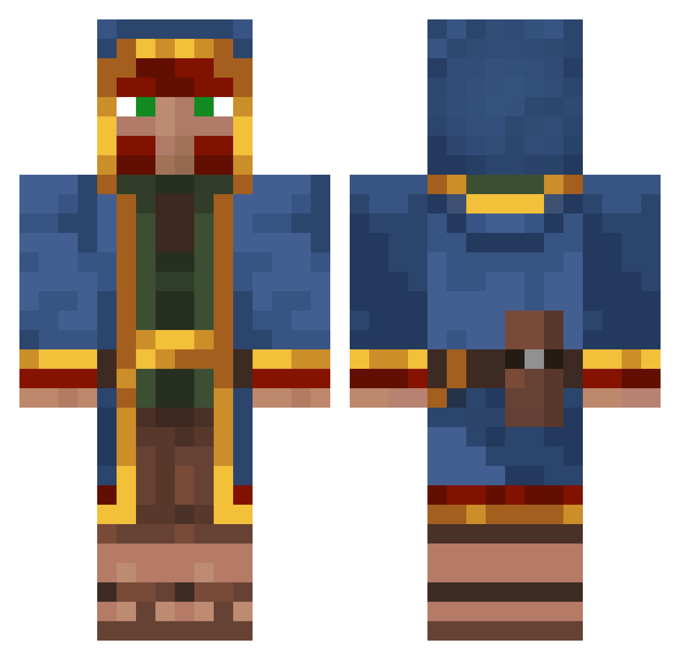 Ostsee_Junge Minecraft skin, front and back view