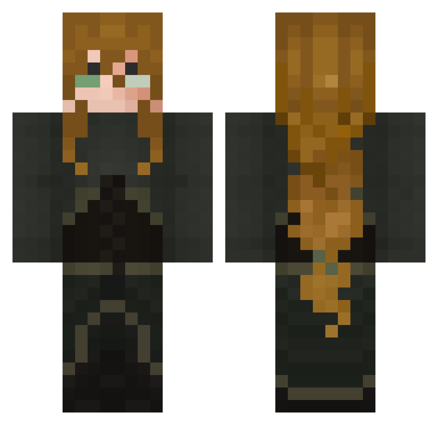 RnBPiersite Minecraft skin, front and back view