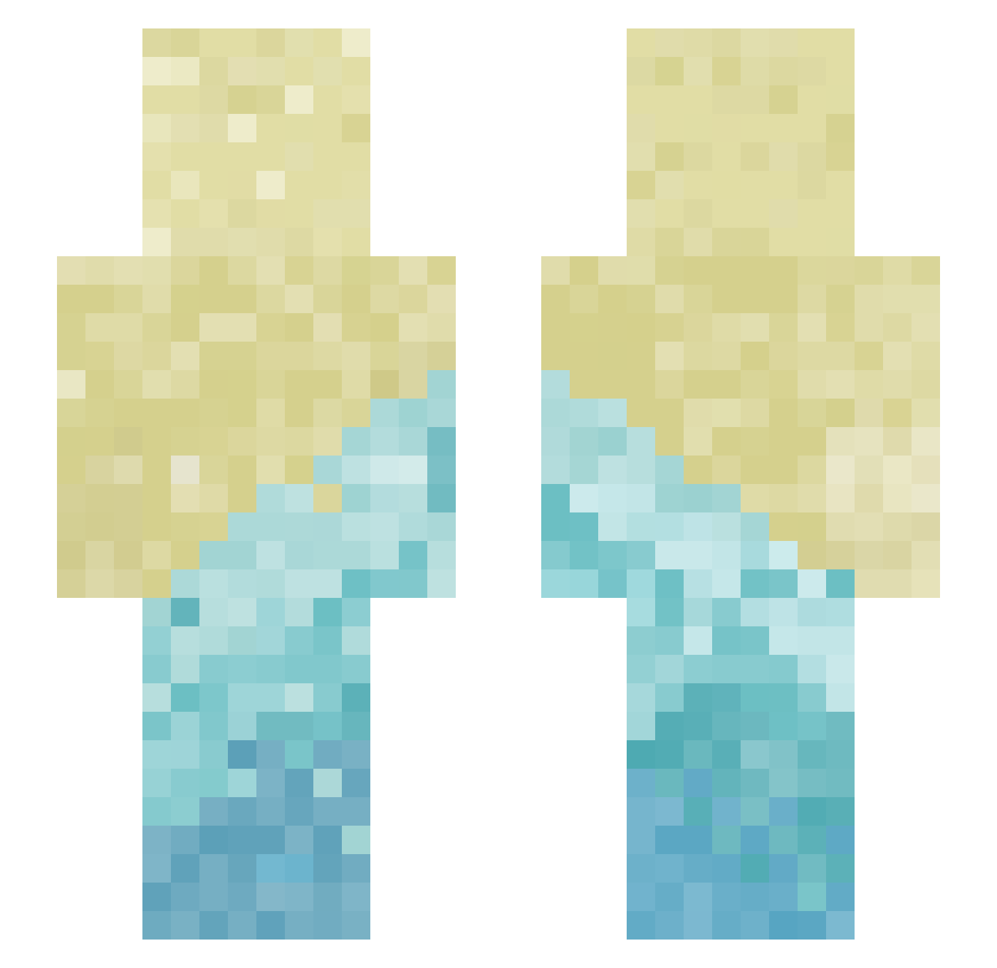 ssoarin Minecraft skin, front and back view