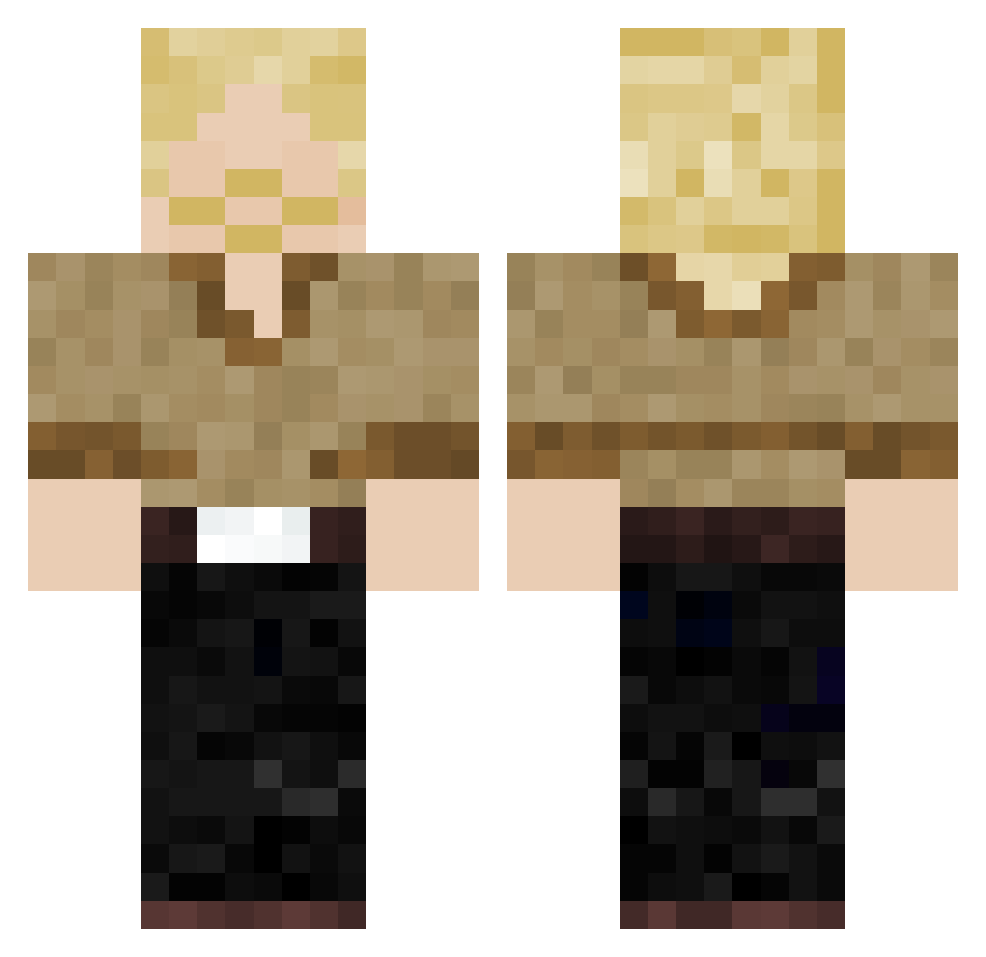 KateMcCannon Minecraft skin, front and back view