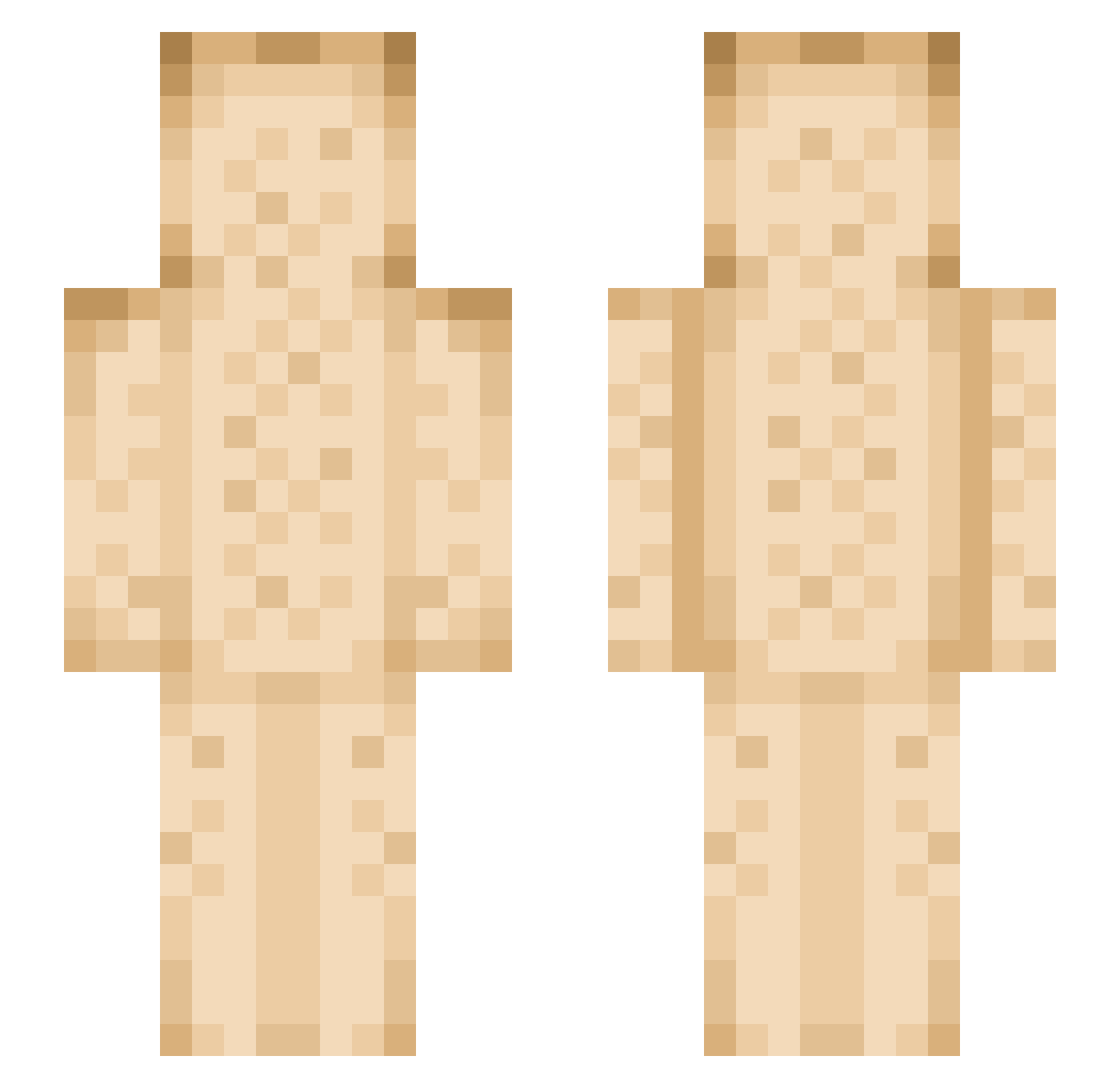 ComyP Minecraft skin, front and back view