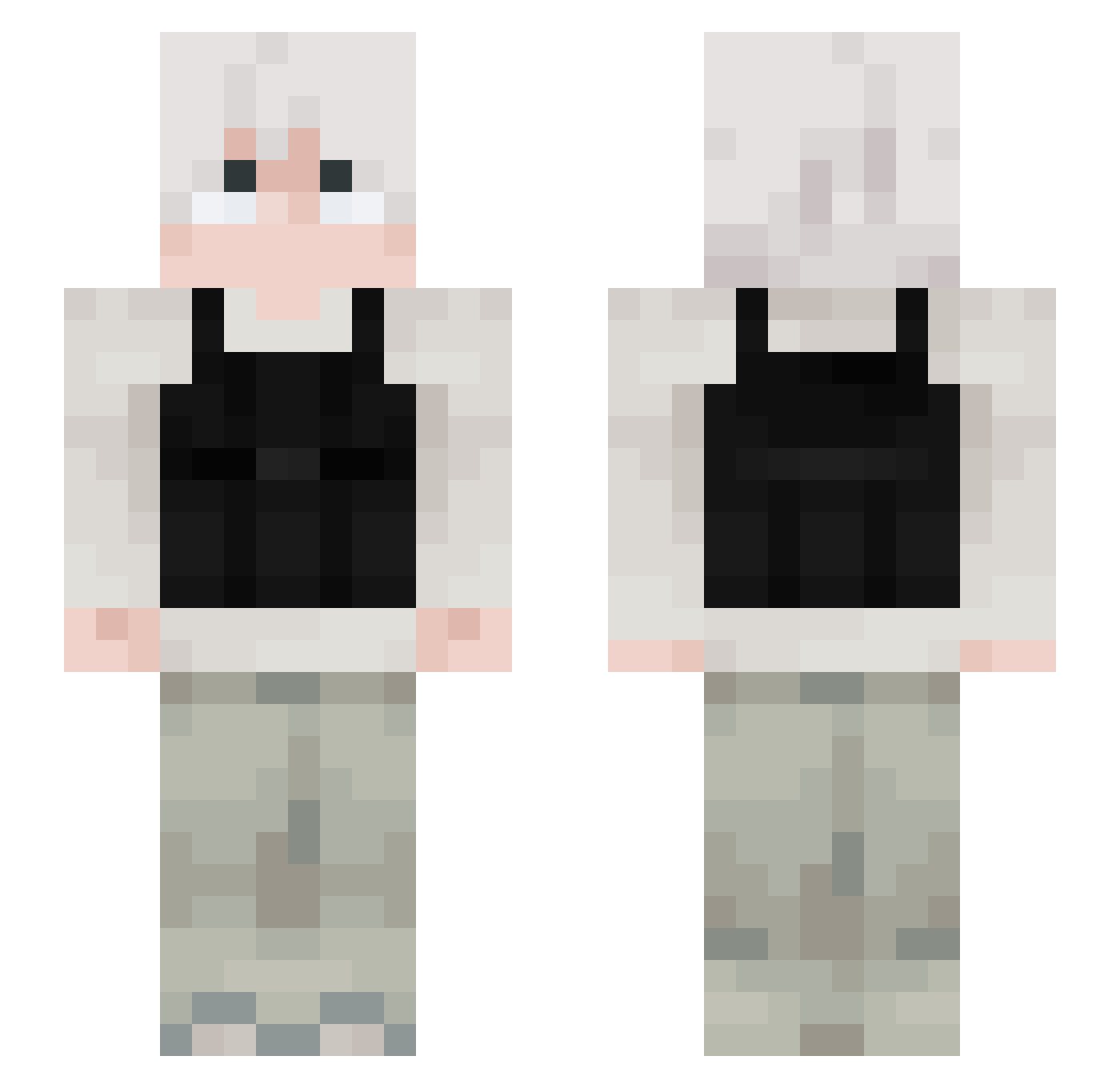 Best0l0ch Minecraft skin, front and back view
