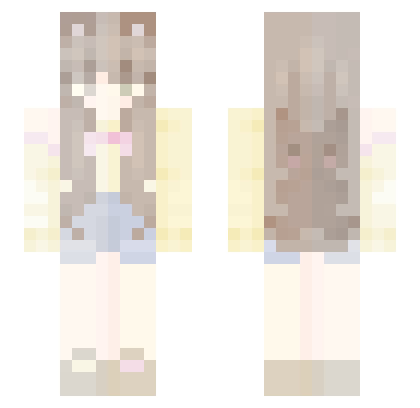IiIies Minecraft skin, front and back view