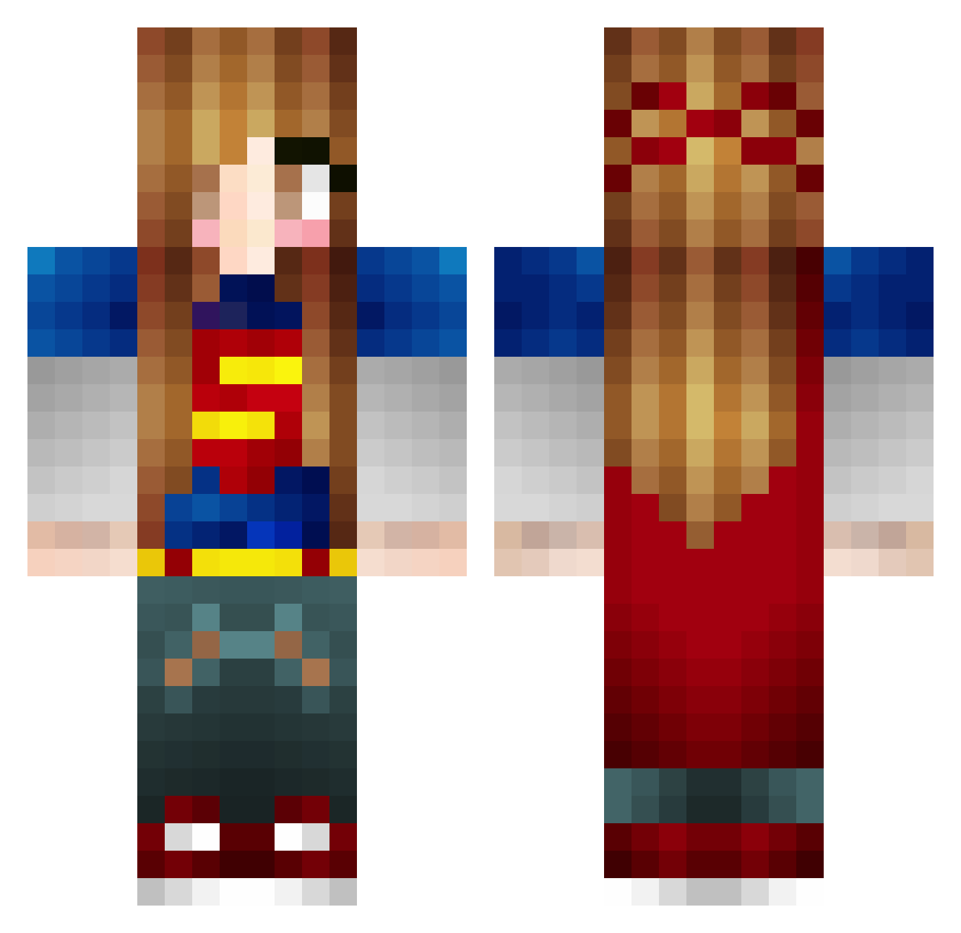 Camila Minecraft skin, front and back view
