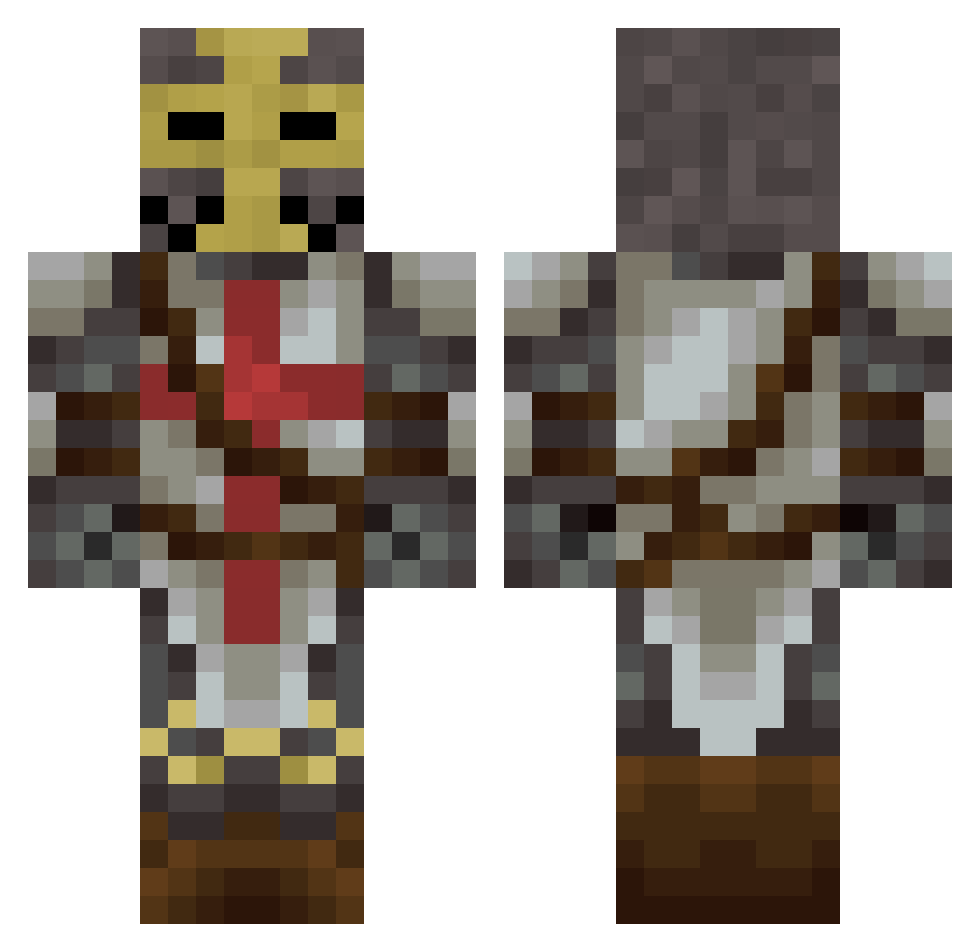 FreedomRex Minecraft skin, front and back view