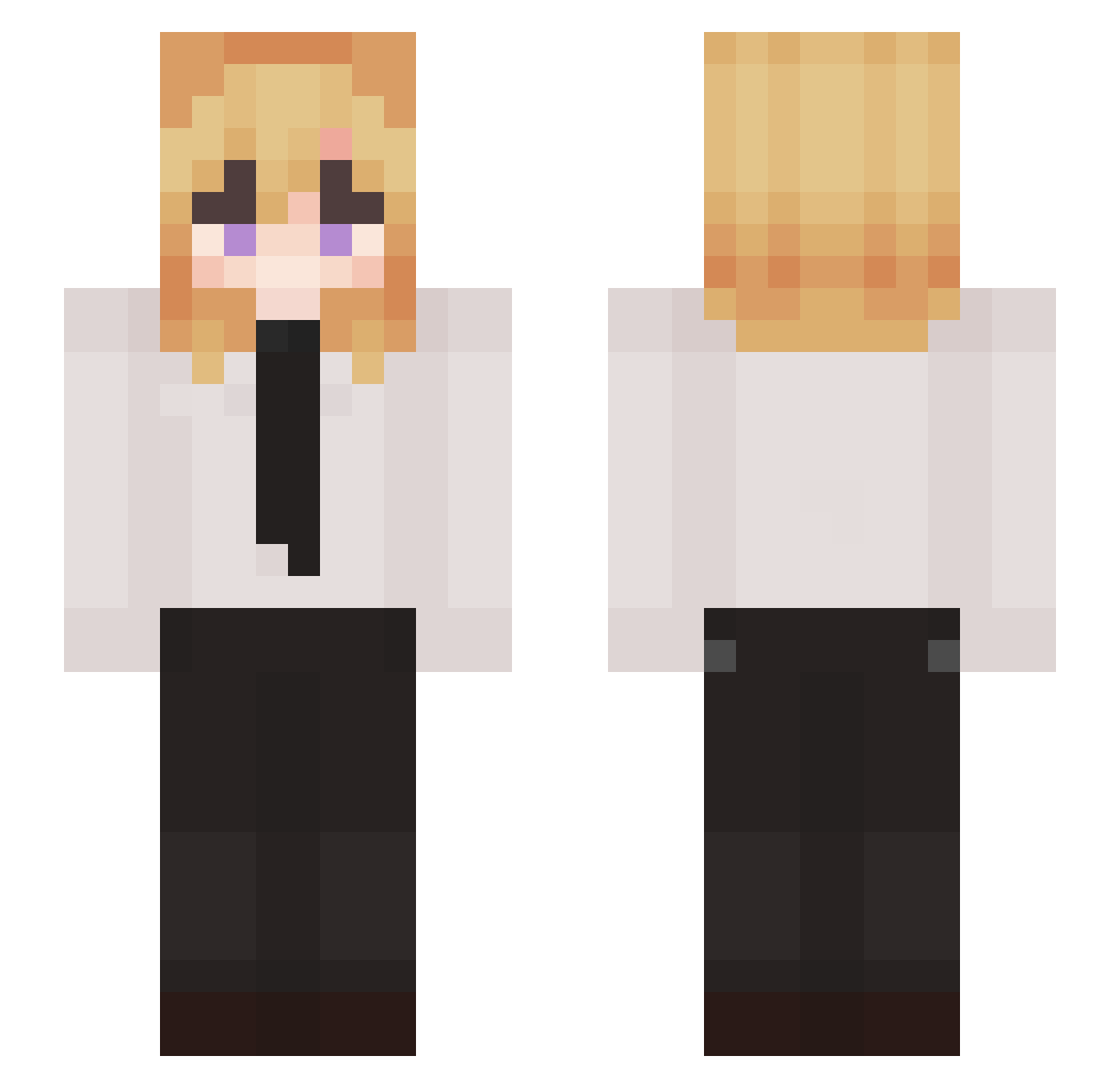 DreamMax727 Minecraft skin, front and back view
