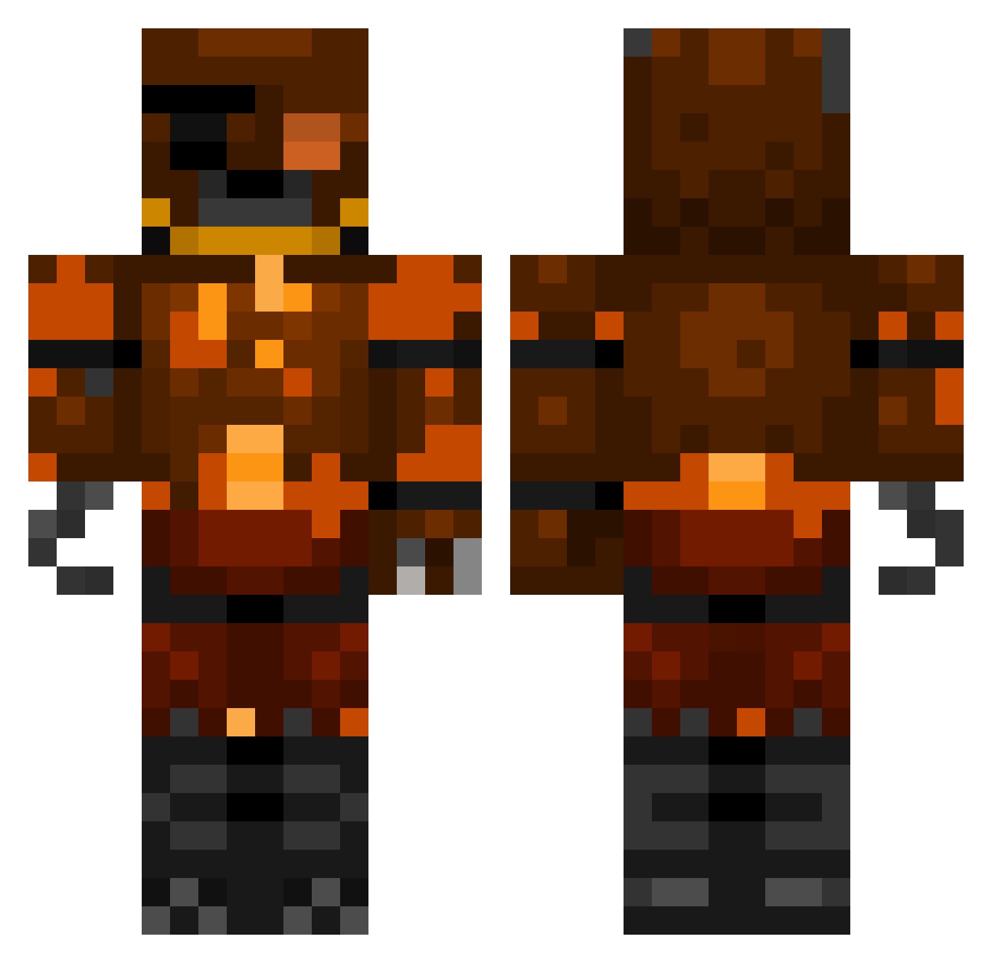 JacoLol77 Minecraft skin, front and back view