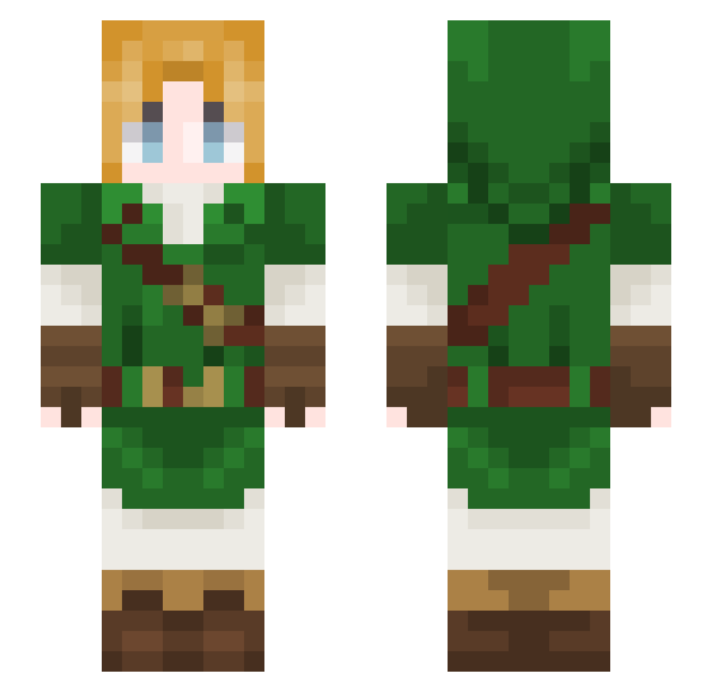 darcieflx Minecraft skin, front and back view