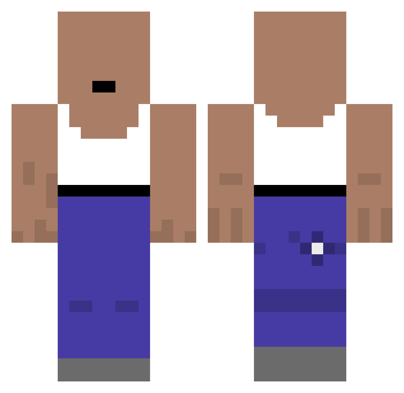 Jooshyyy Minecraft skin, front and back view