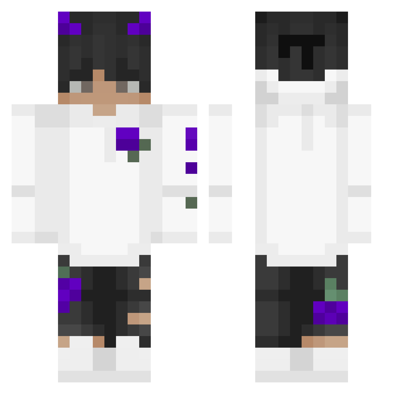 wertyugi Minecraft skin, front and back view