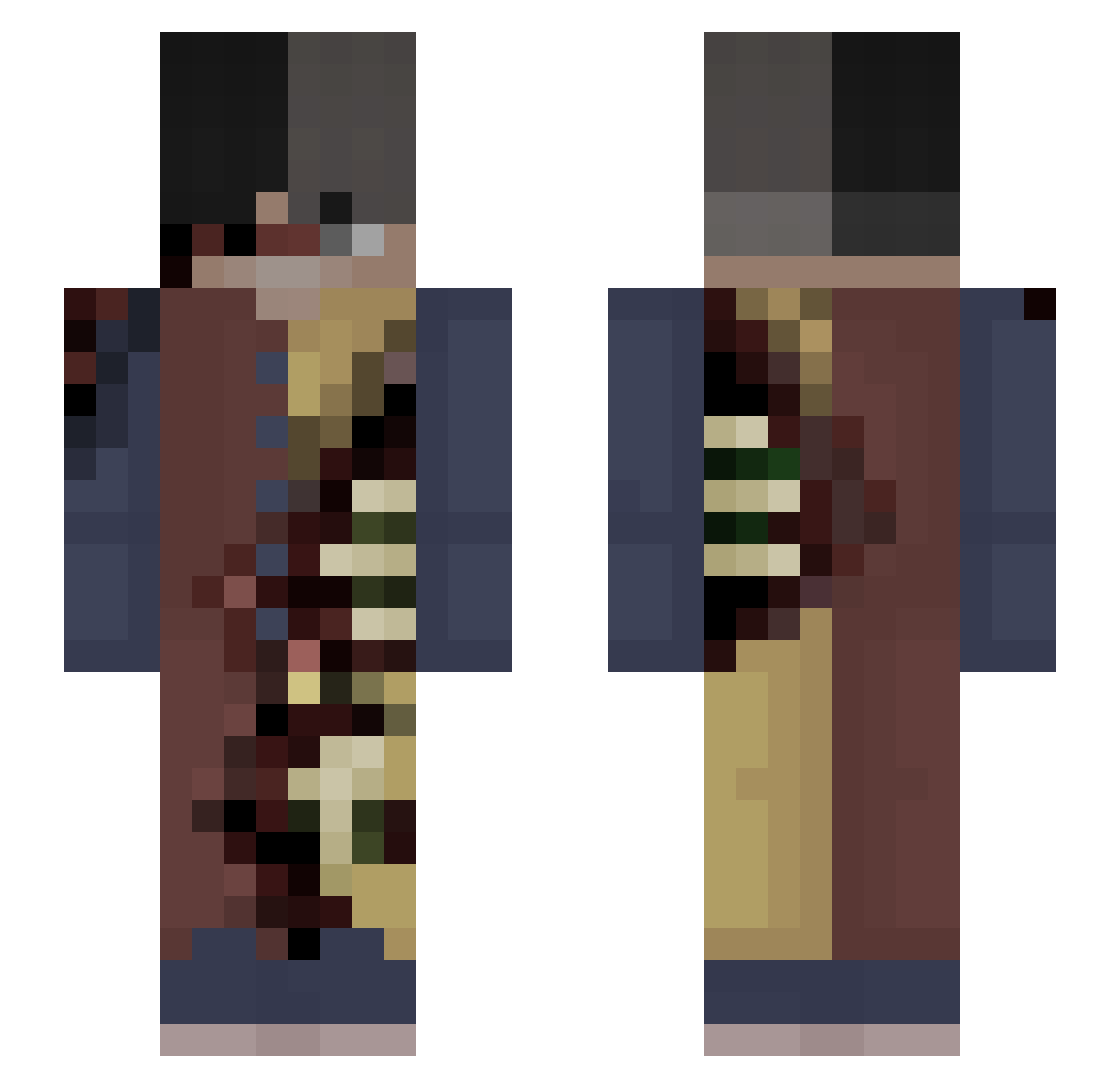 ZerSpl4sht3r Minecraft skin, front and back view
