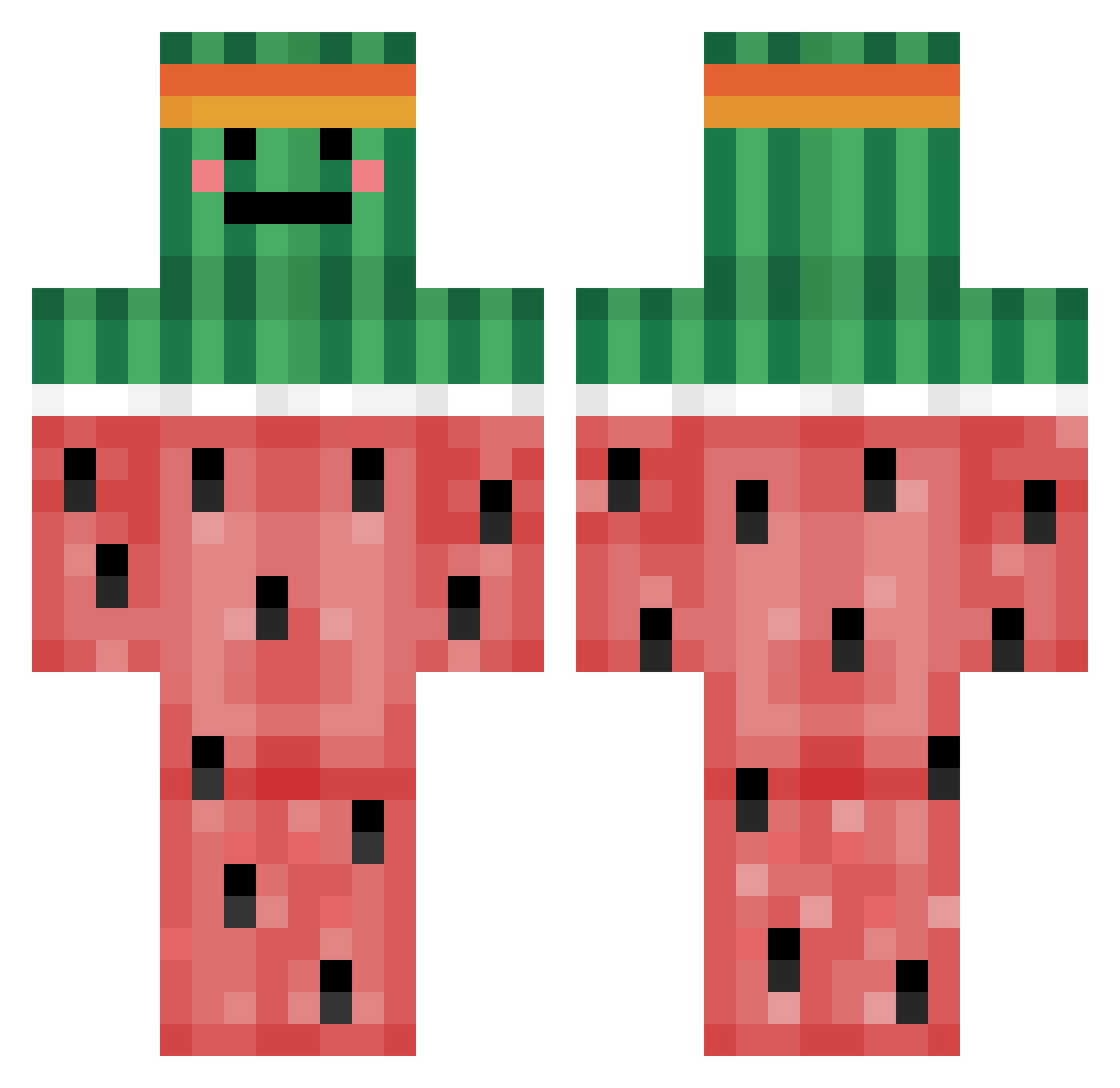 Striff Minecraft skin, front and back view