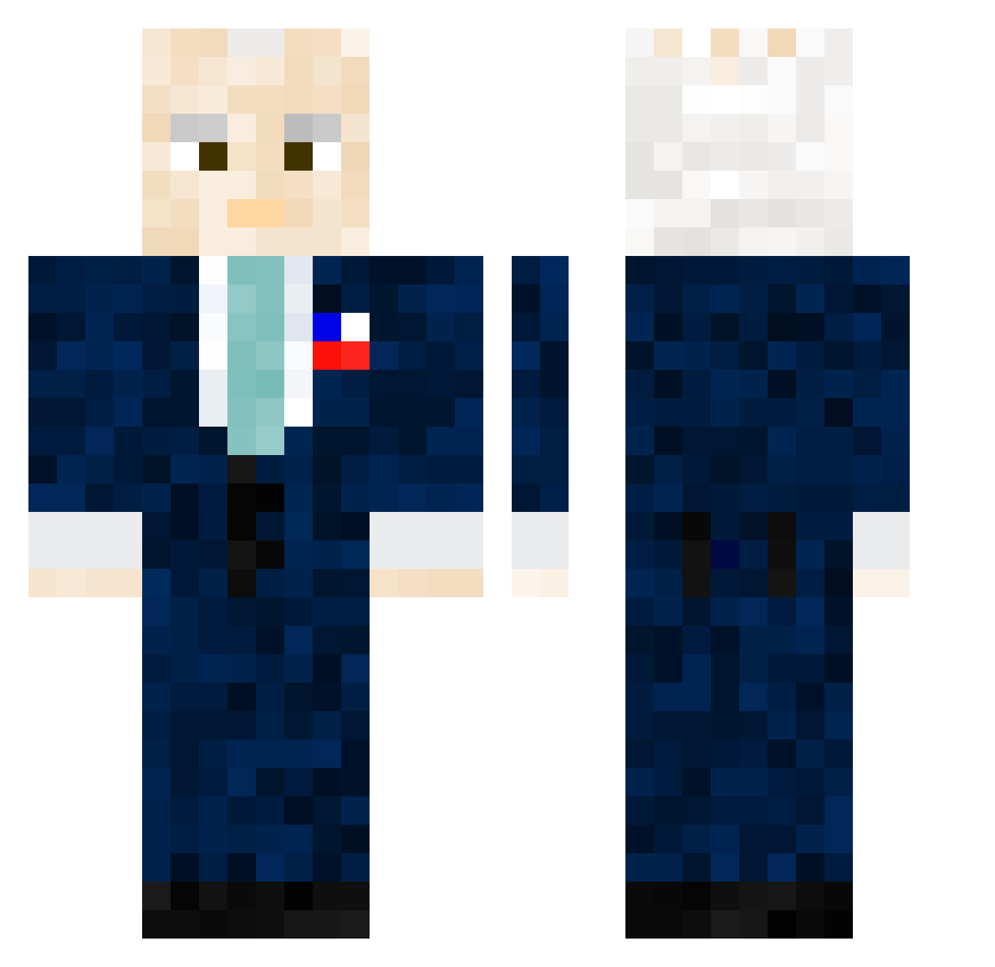 ZaneTheFirst Minecraft skin, front and back view