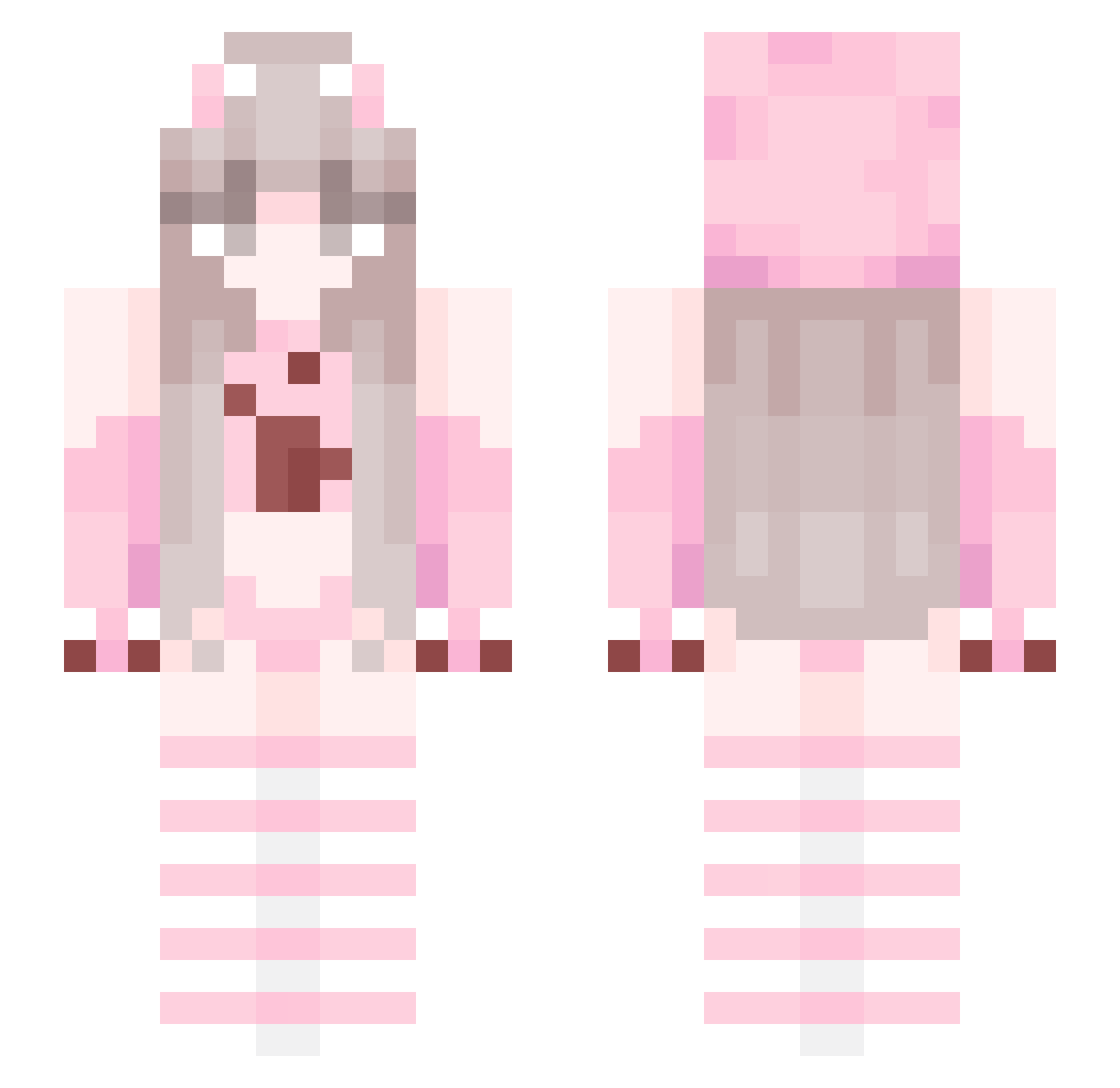 zFcxyy Minecraft skin, front and back view
