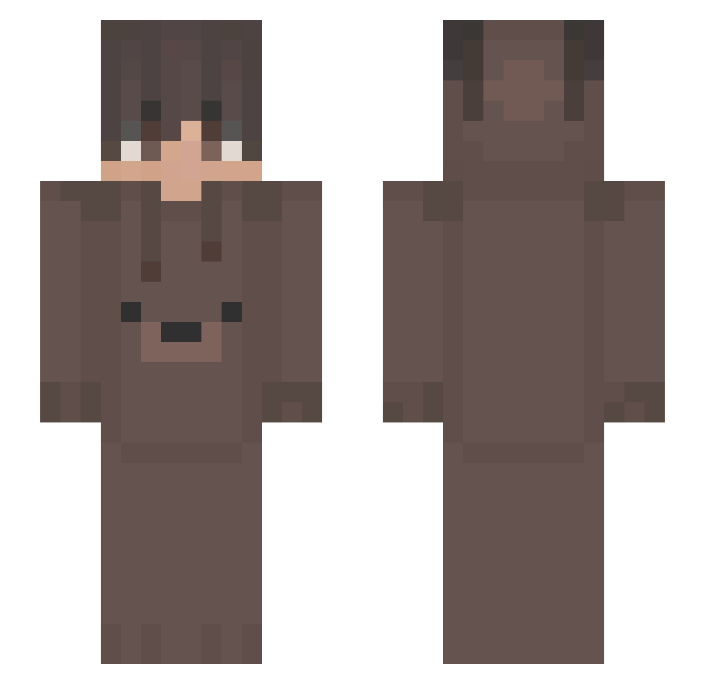 mysunni Minecraft skin, front and back view