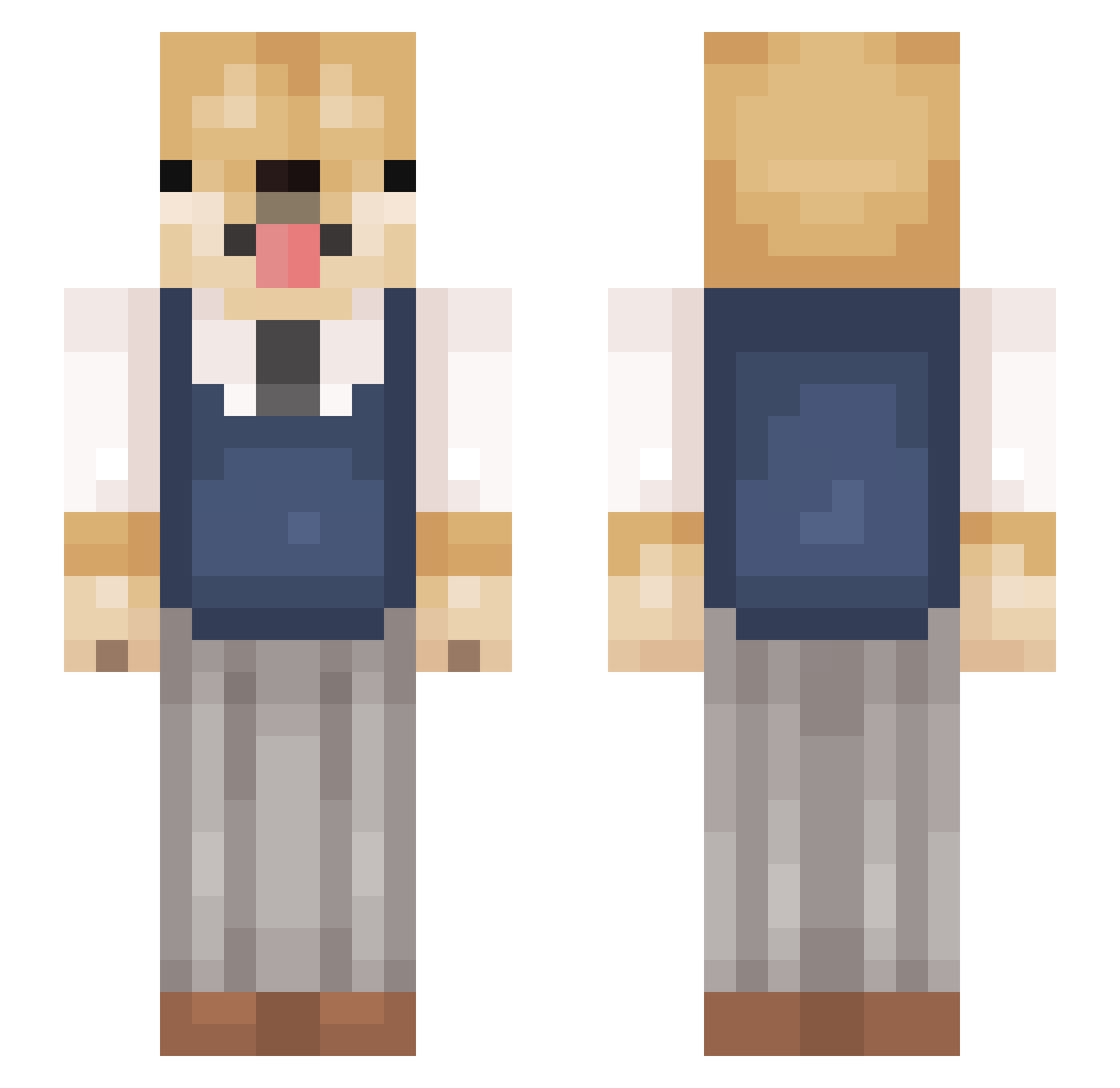 2005_0308_ Minecraft skin, front and back view