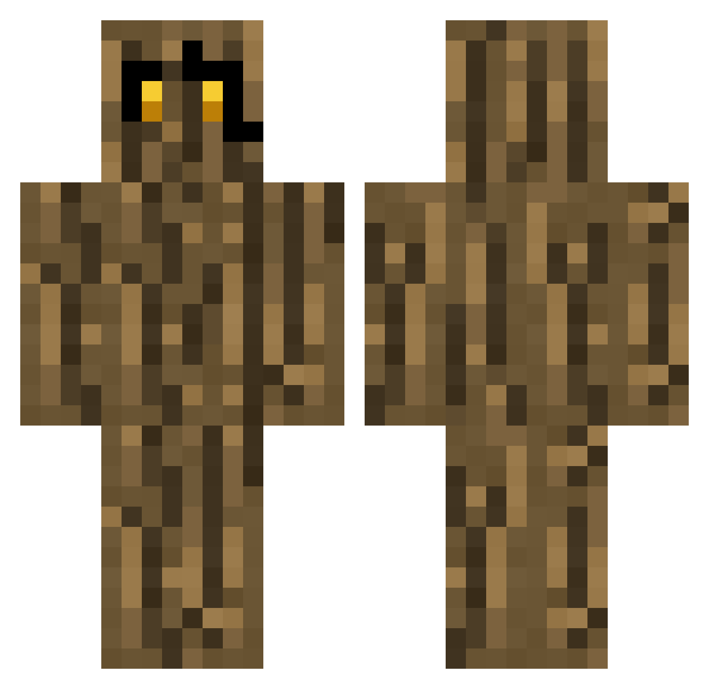 Donutmanmoney Minecraft skin, front and back view
