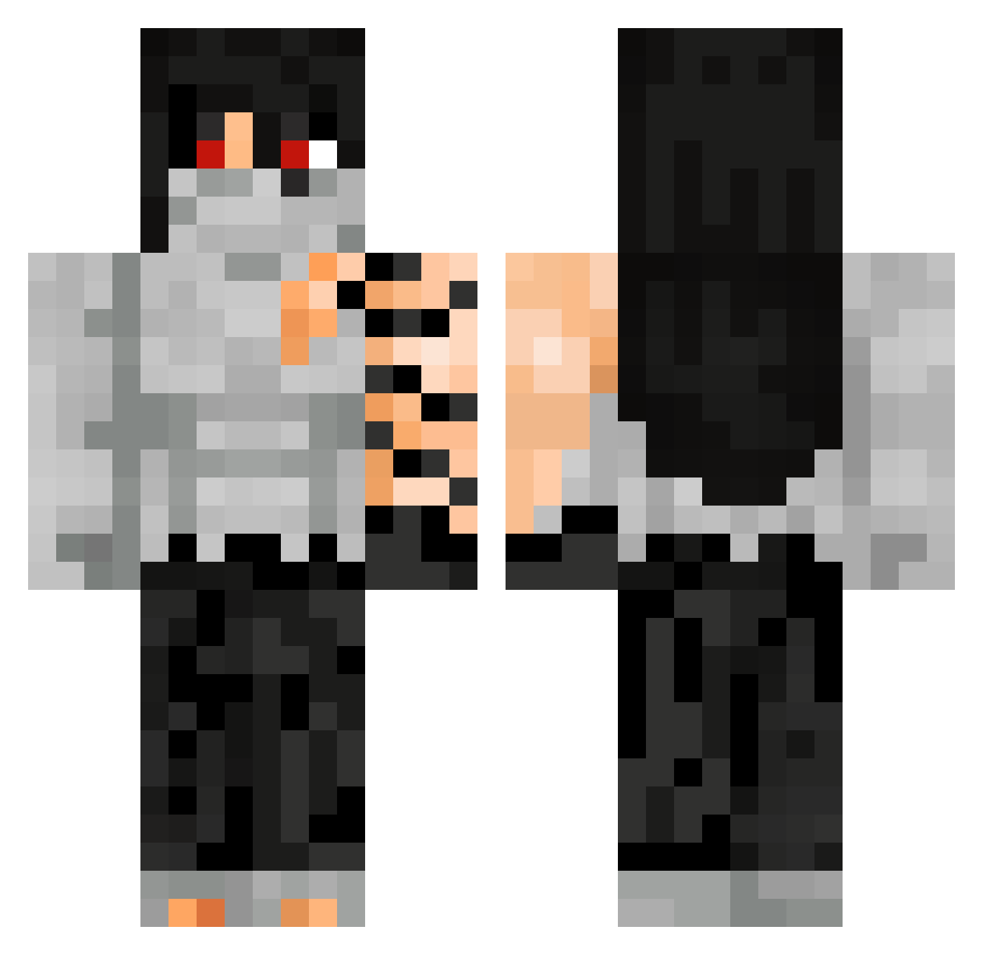 Shanxai Minecraft skin, front and back view