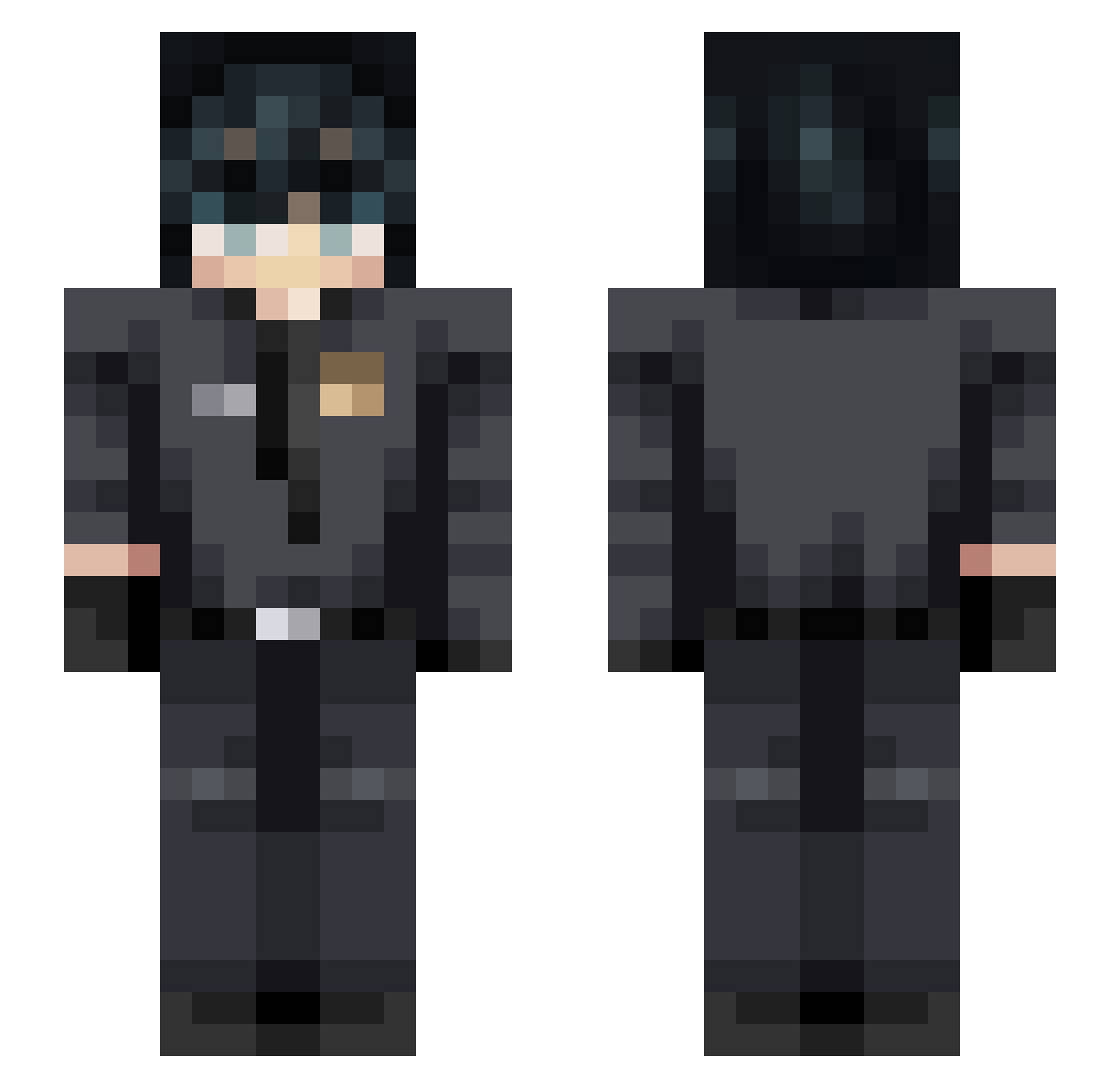 nethi Minecraft skin, front and back view