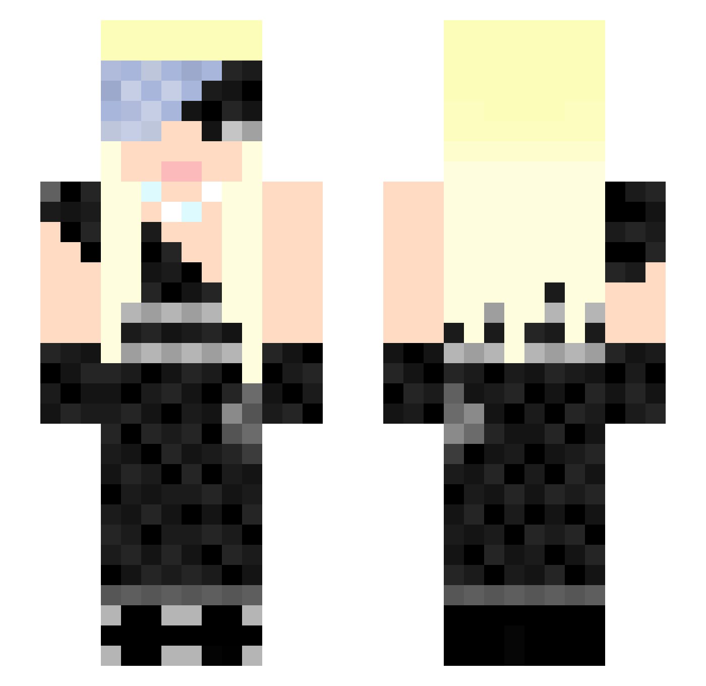 beansui Minecraft skin, front and back view