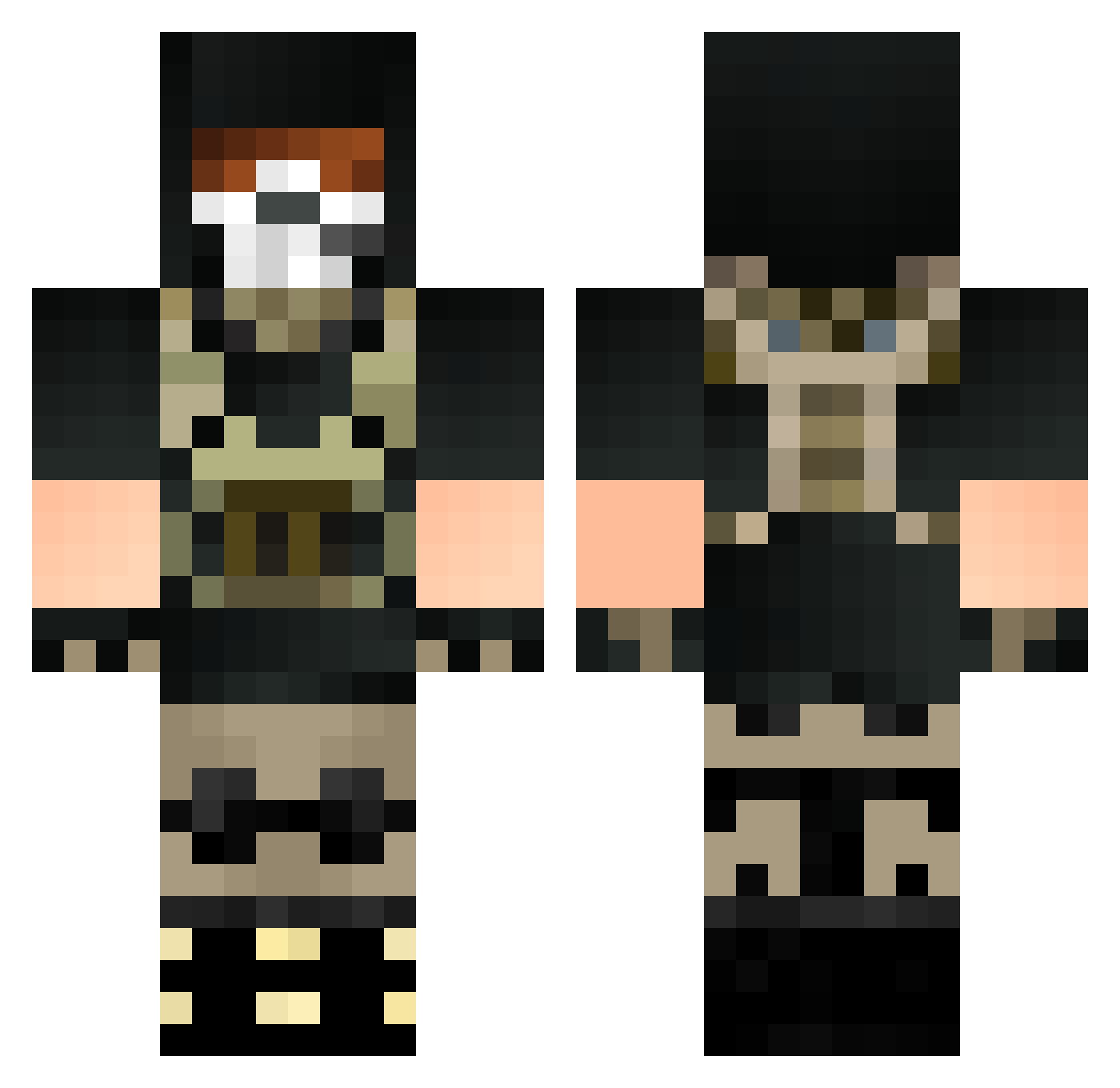 xGLORY26 Minecraft skin, front and back view