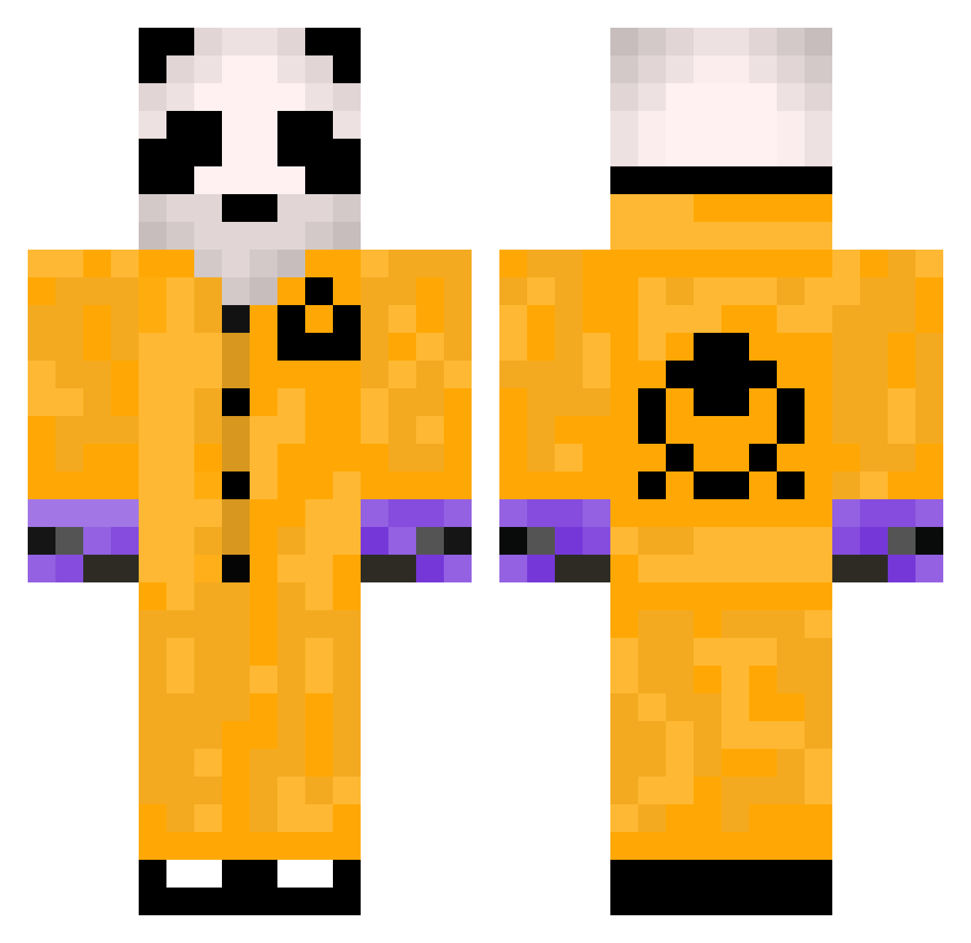 TheShon779 Minecraft skin, front and back view