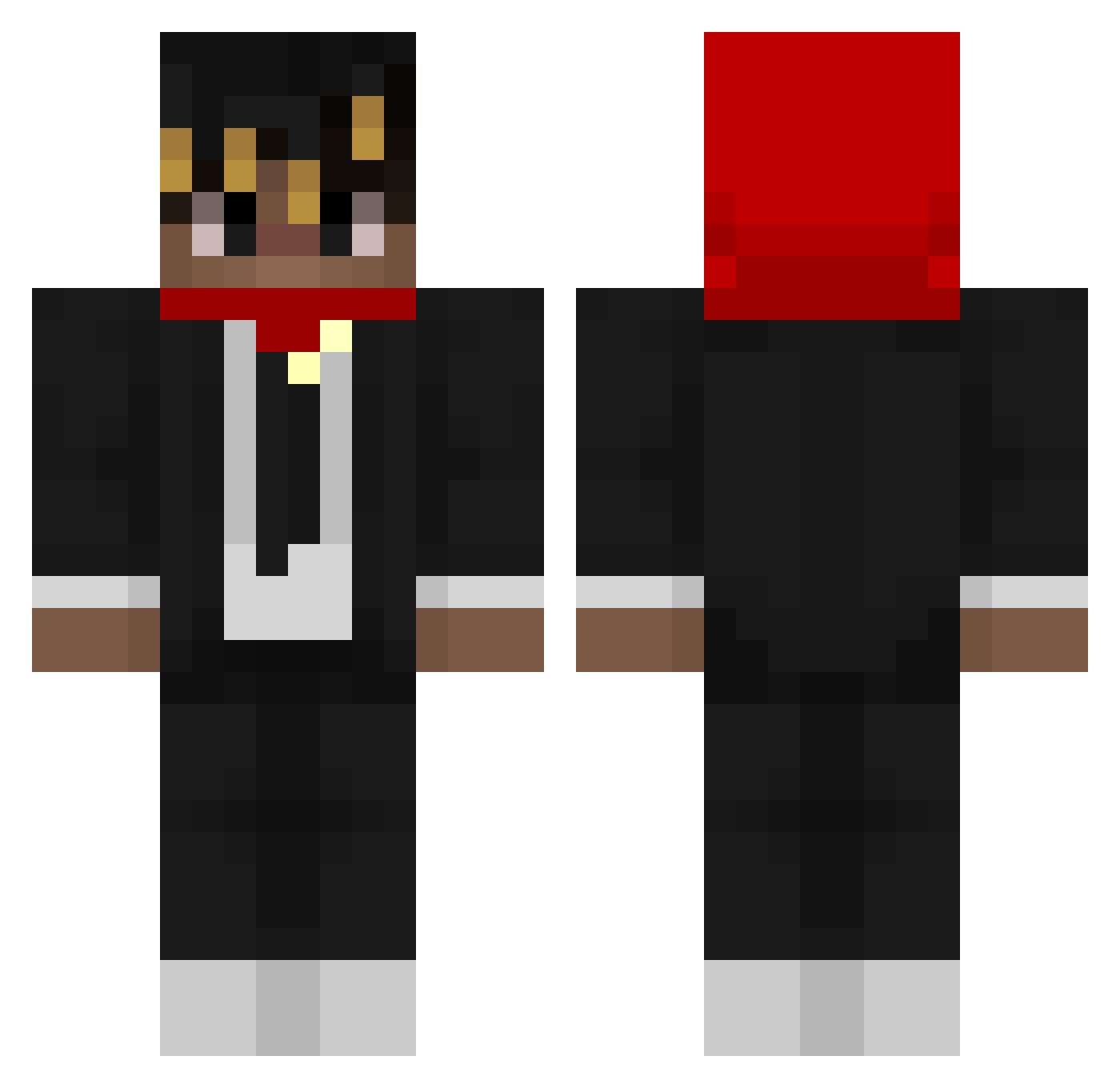ILoveTrap Minecraft skin, front and back view