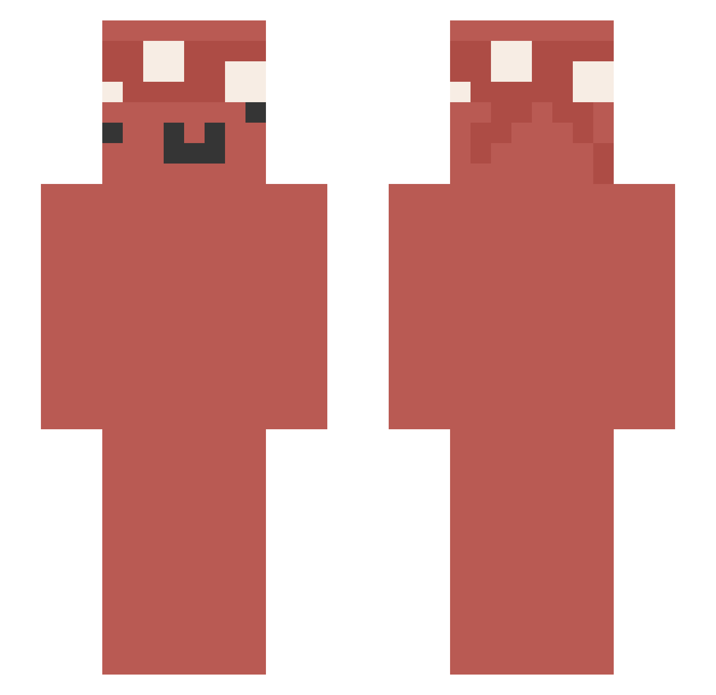 lGgfdFlGgfdF Minecraft skin, front and back view