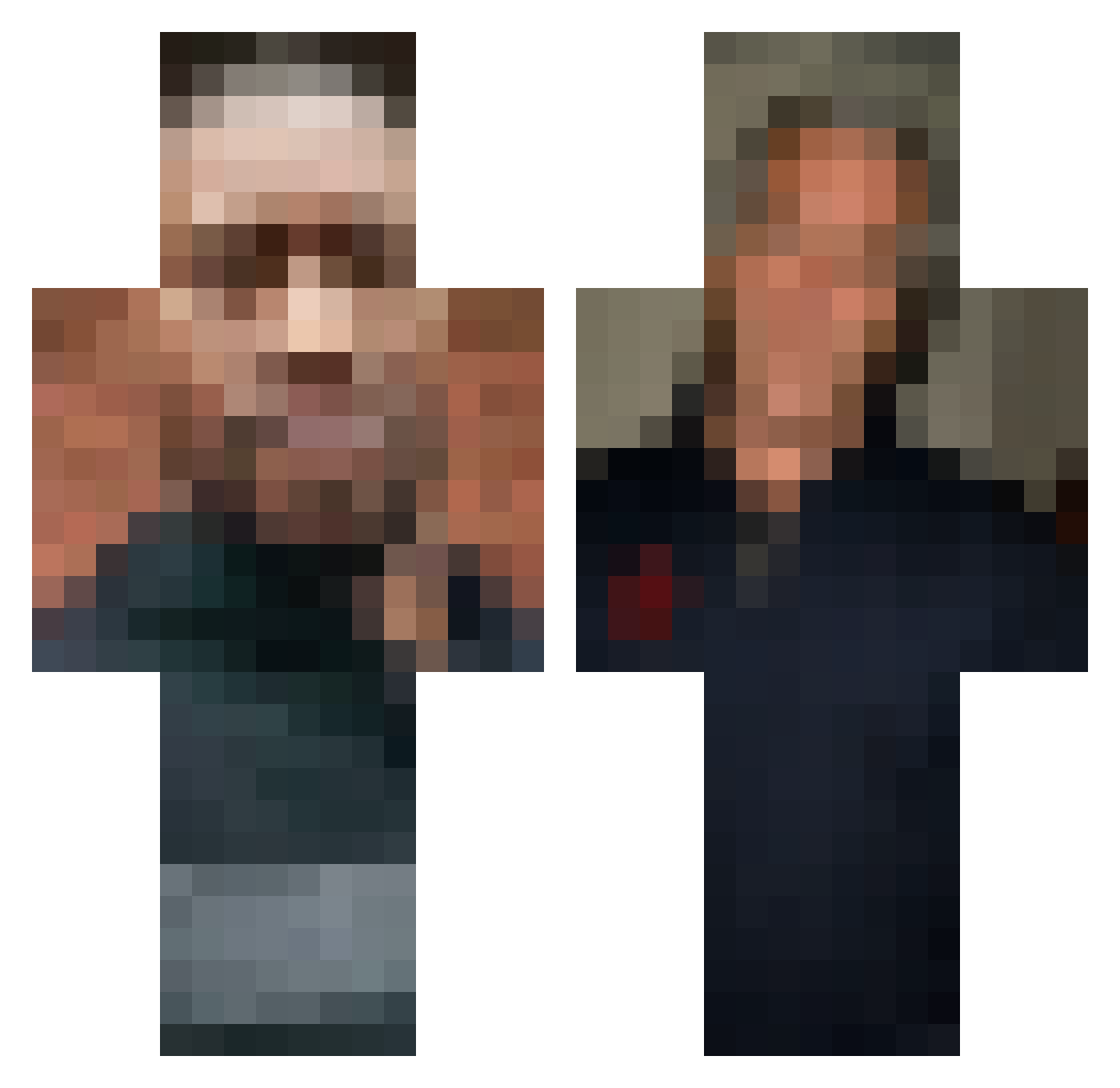 Lazarillo112 Minecraft skin, front and back view