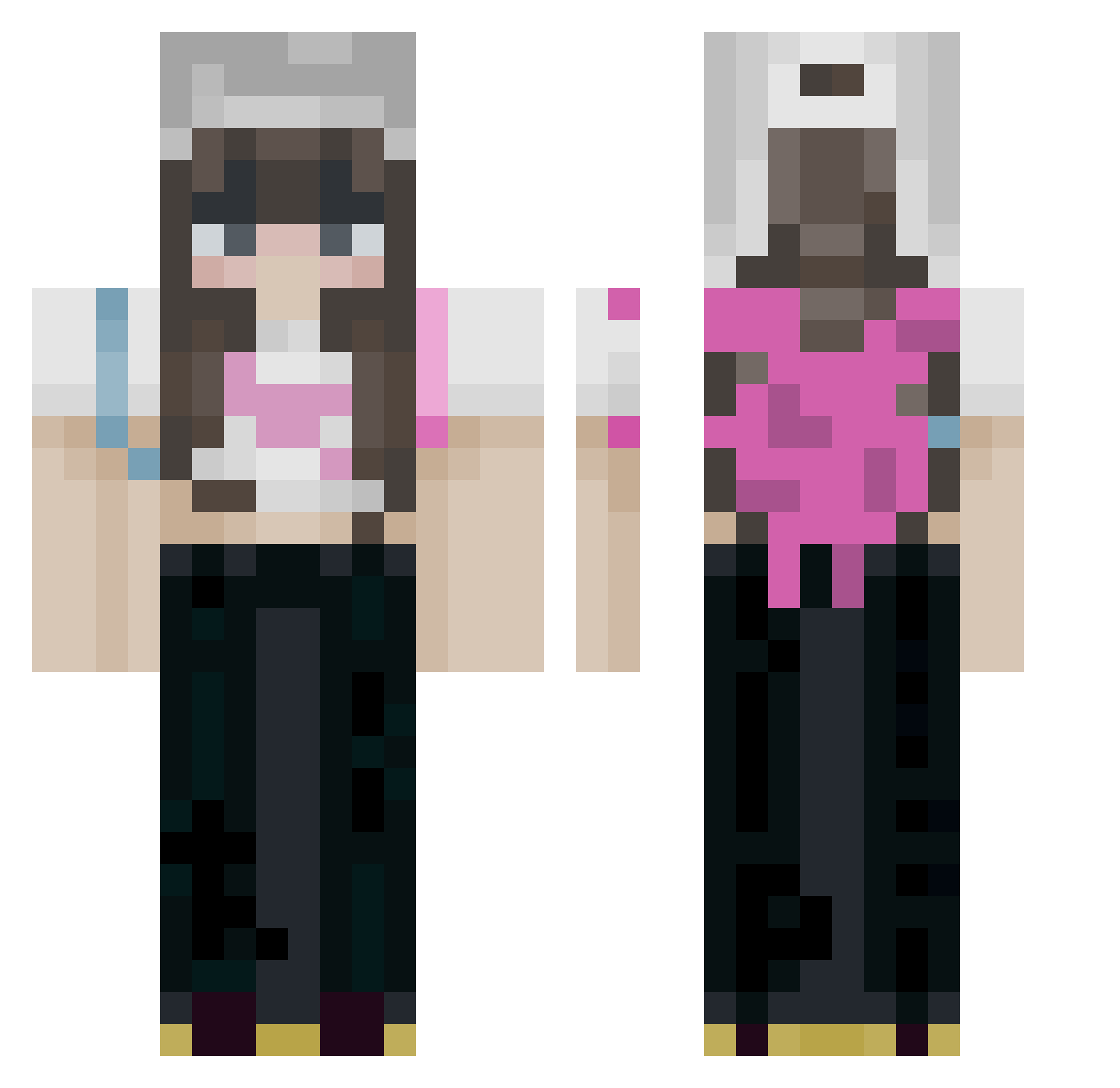 WelitoPotato Minecraft skin, front and back view