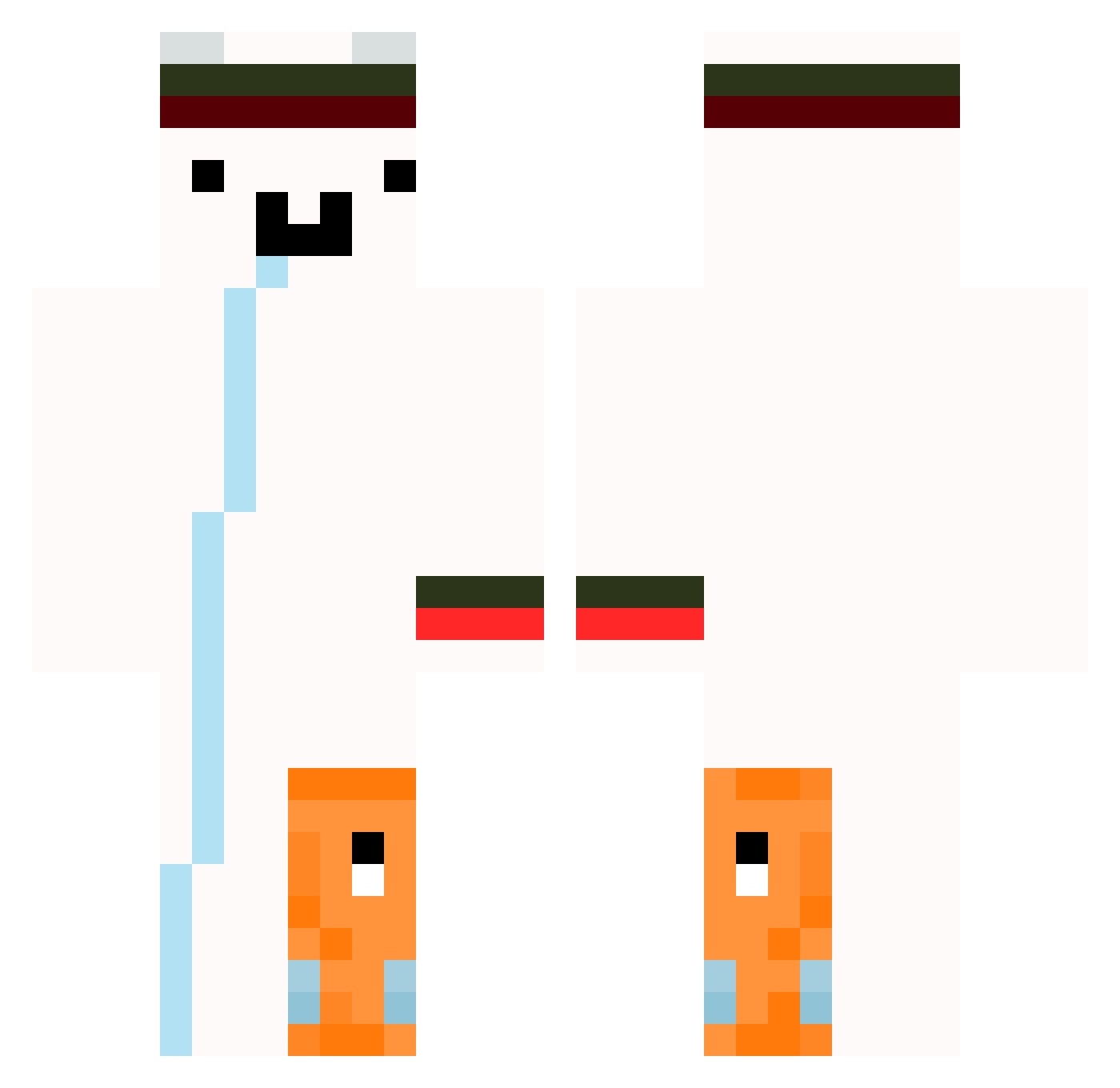 aespa_howimusa Minecraft skin, front and back view