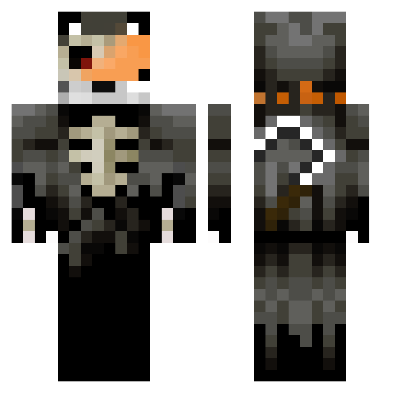 voivode Minecraft skin, front and back view