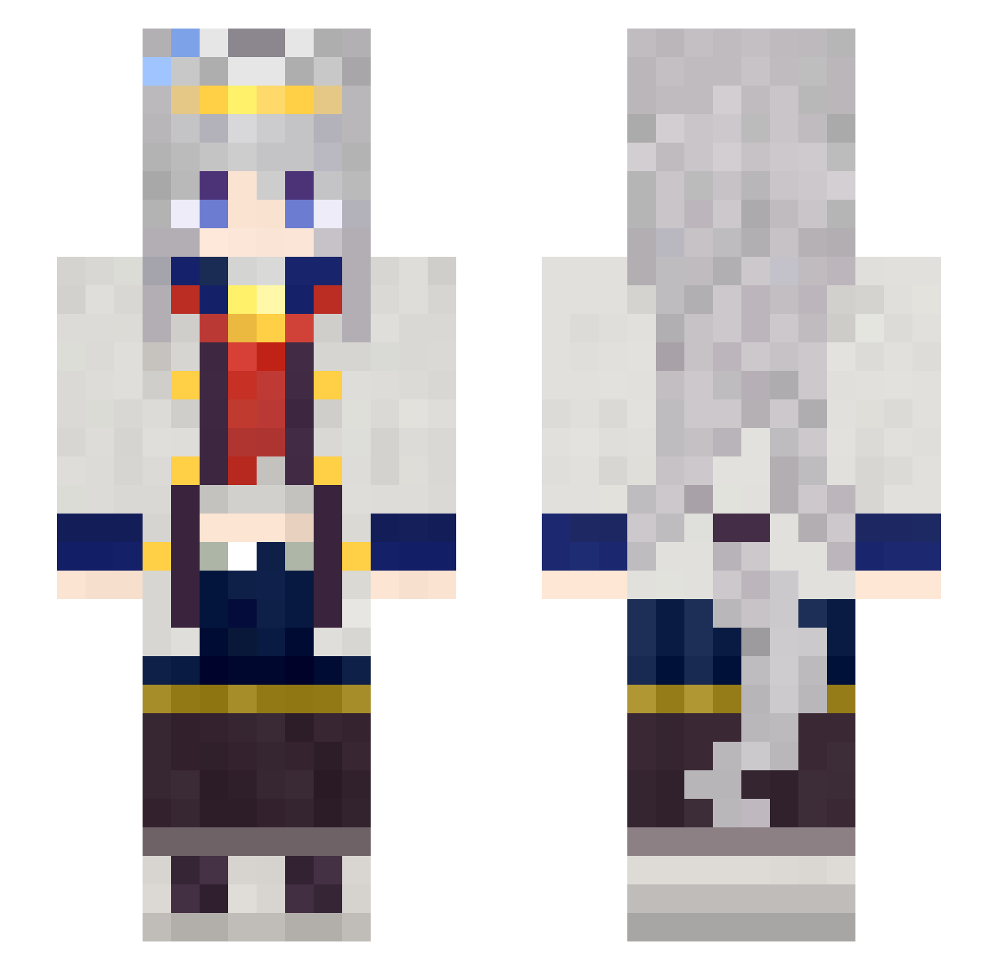 zcy233 Minecraft skin, front and back view