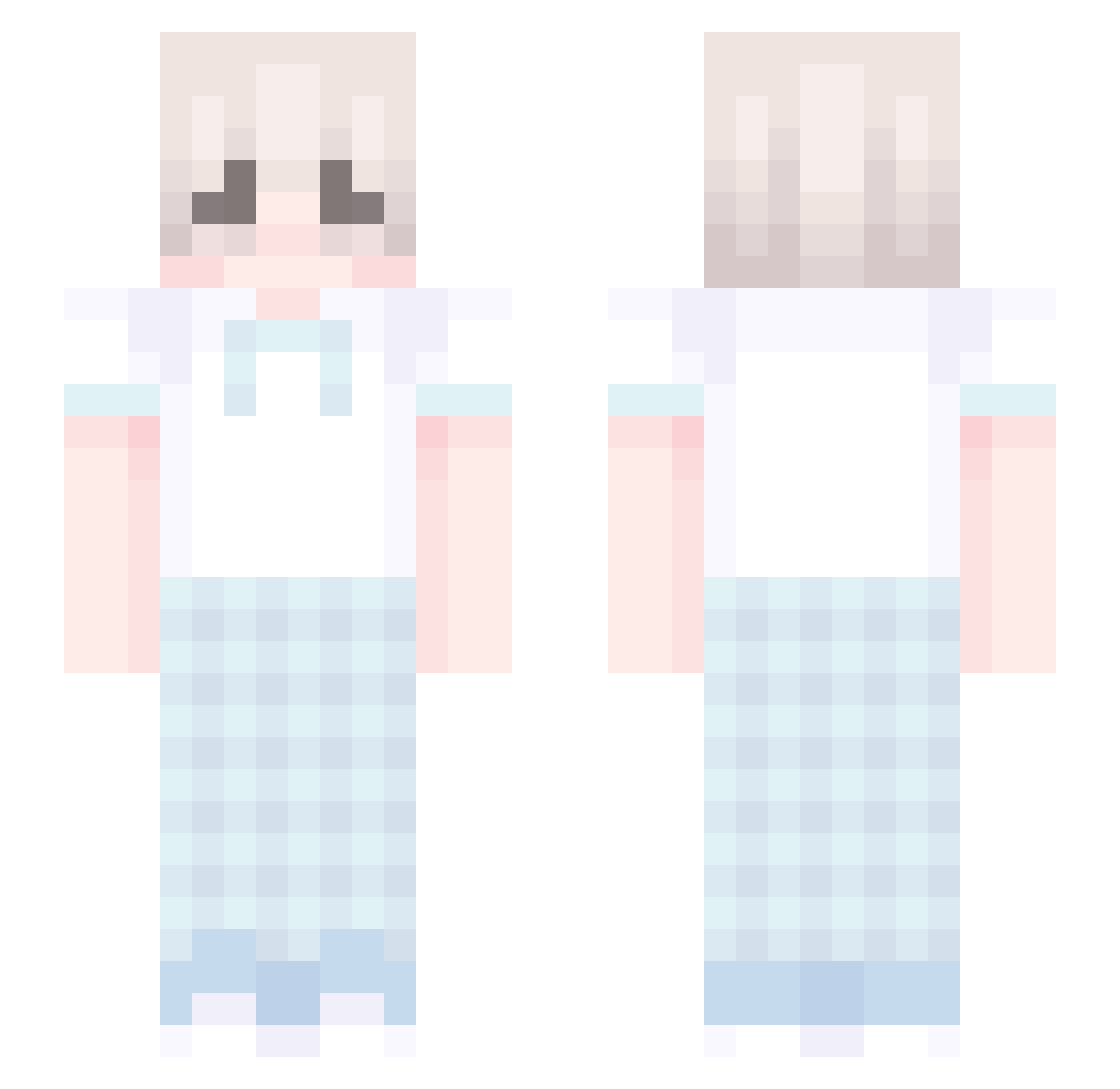 wtfwrath Minecraft skin, front and back view