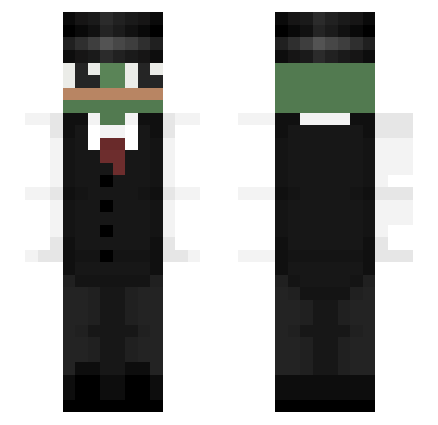 Shady911 Minecraft skin, front and back view