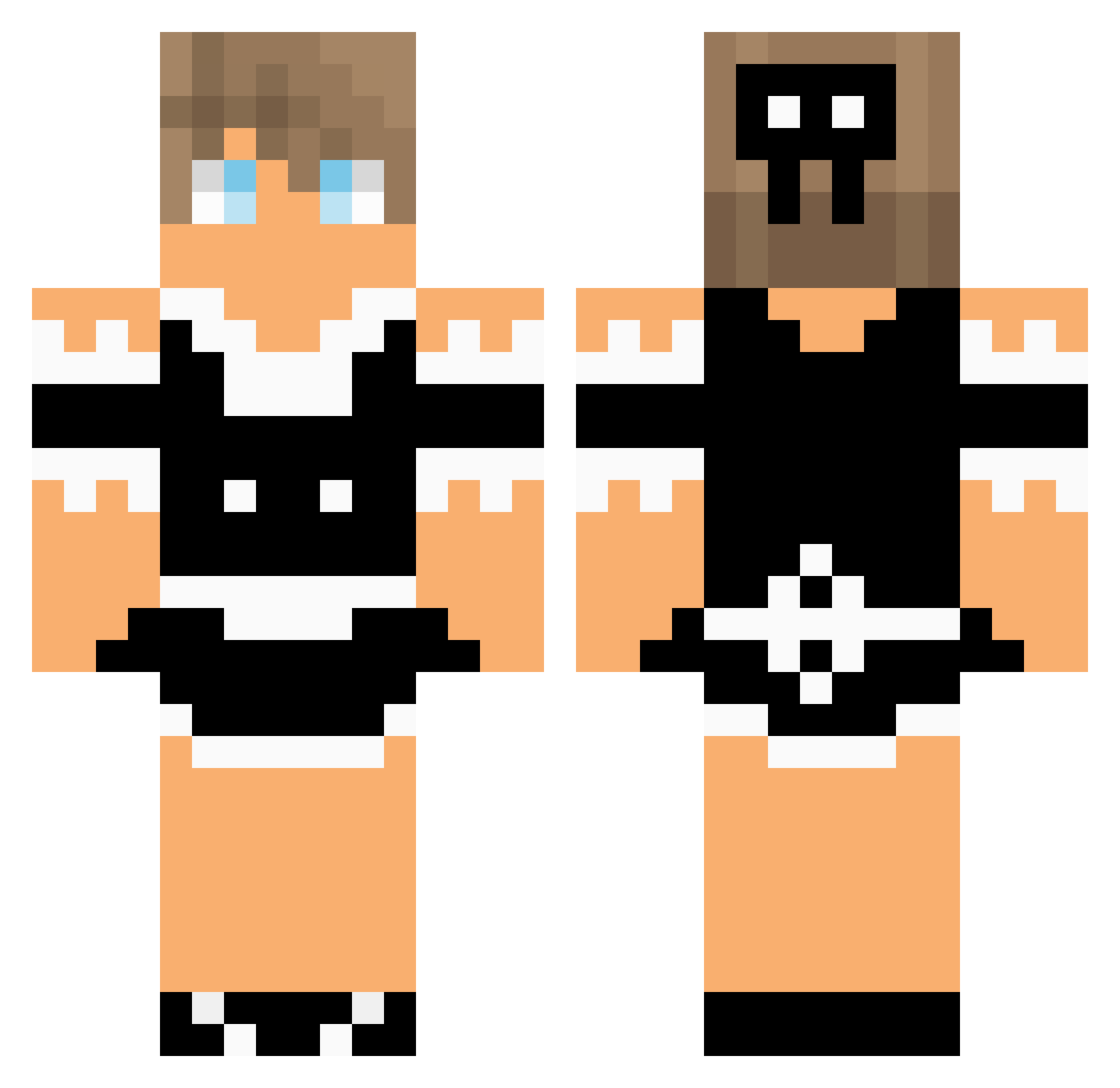 Stan32 Minecraft skin, front and back view