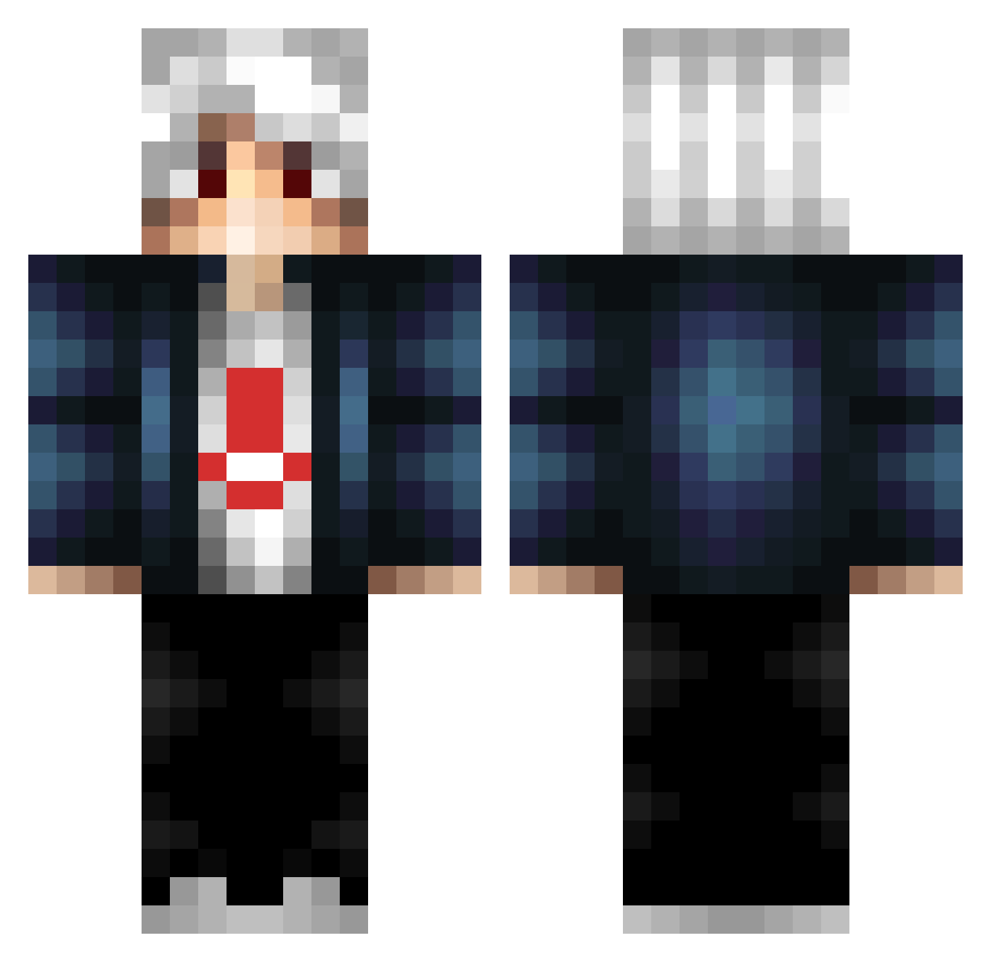 Stokke01 Minecraft skin, front and back view
