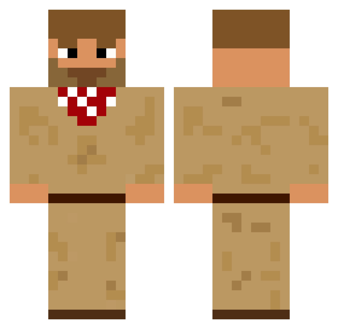 AustenJeans32 Minecraft skin, front and back view