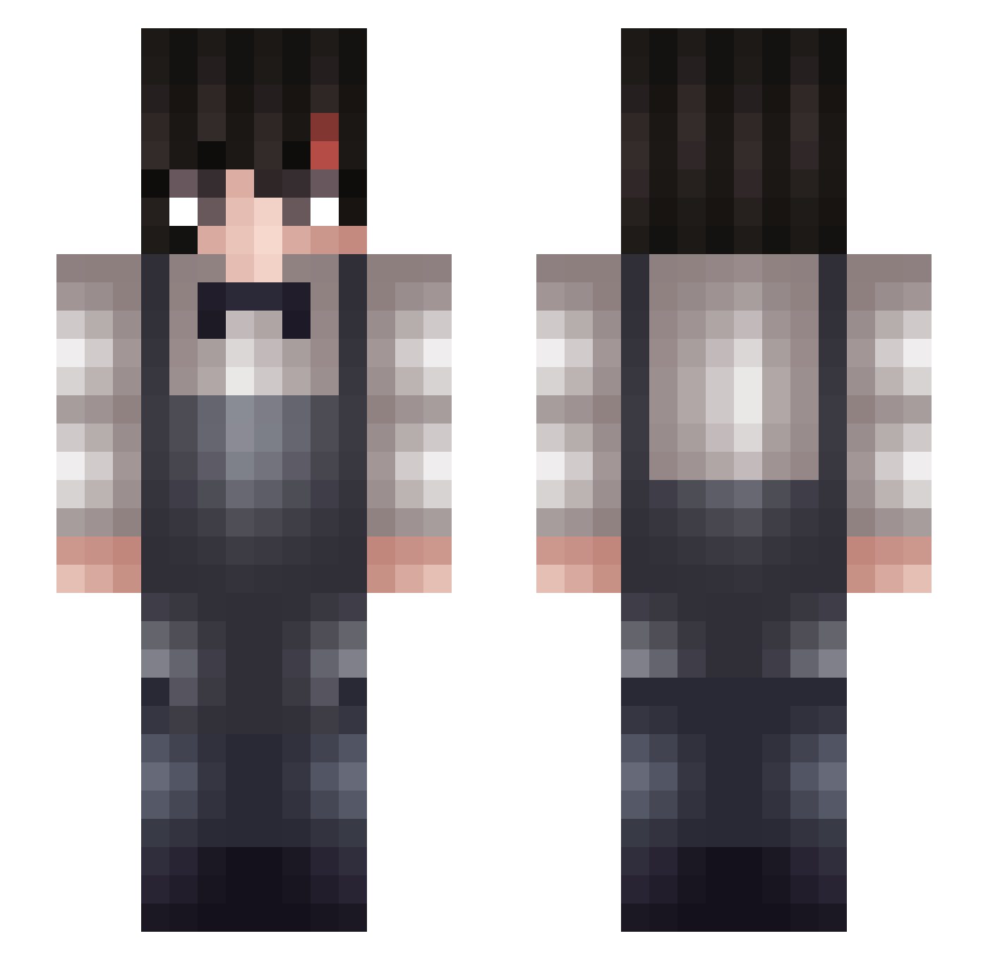 abraxas86 Minecraft skin, front and back view