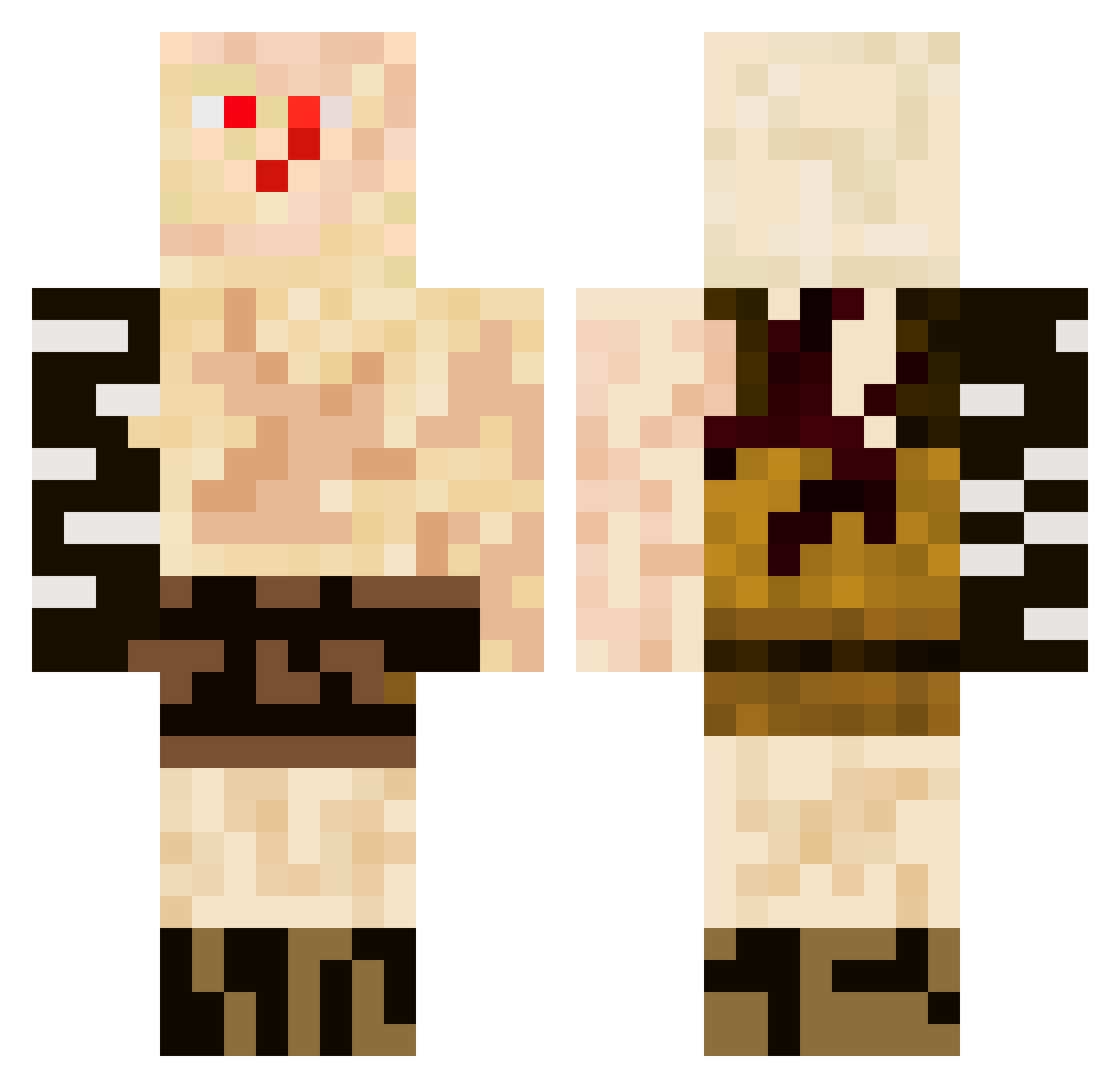 detiniation12 Minecraft skin, front and back view