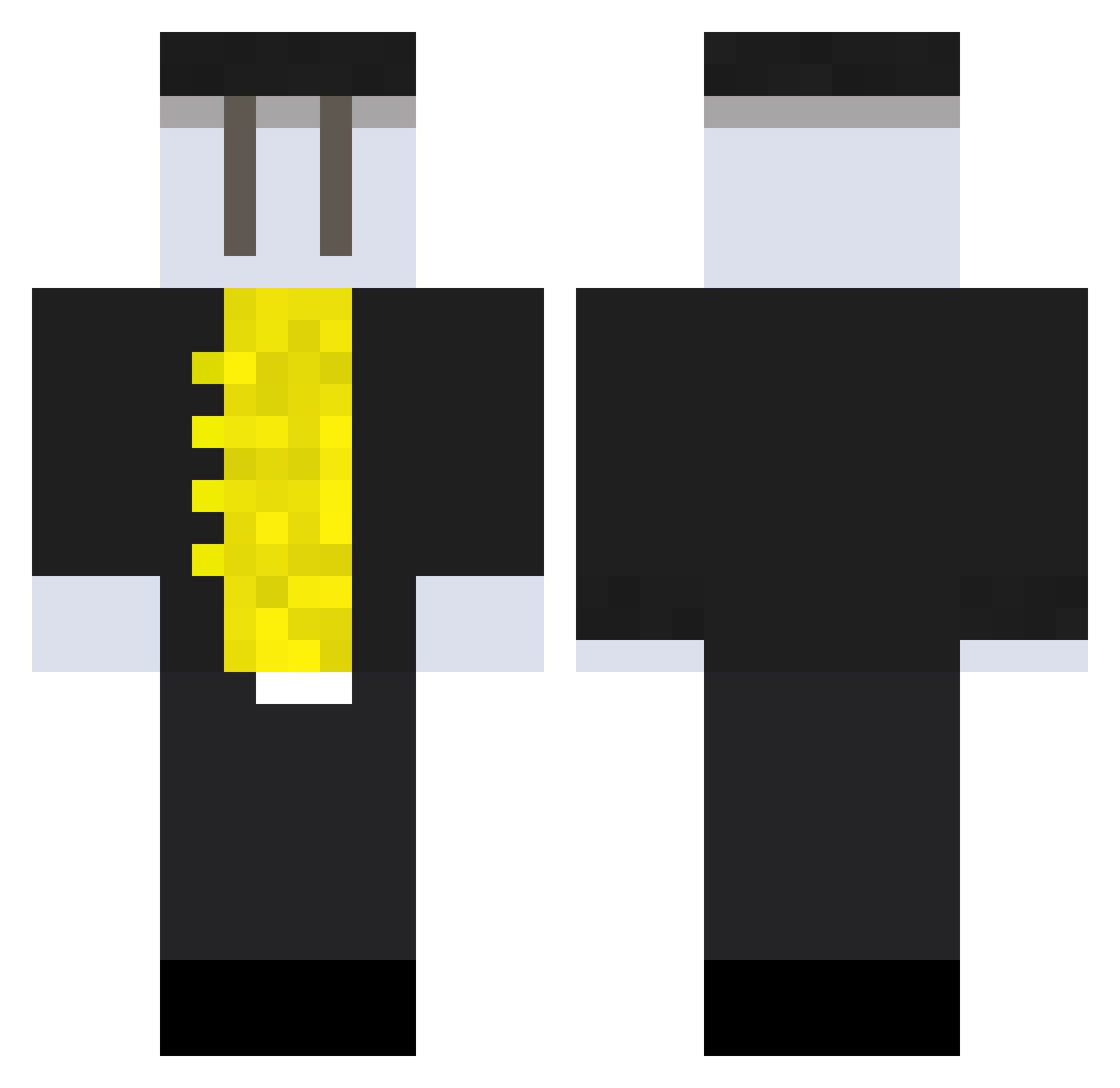 pummp Minecraft skin, front and back view