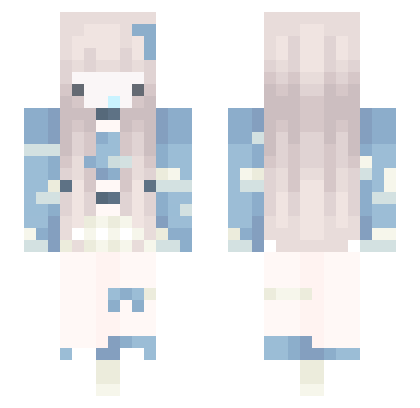 Sophh1 Minecraft skin, front and back view