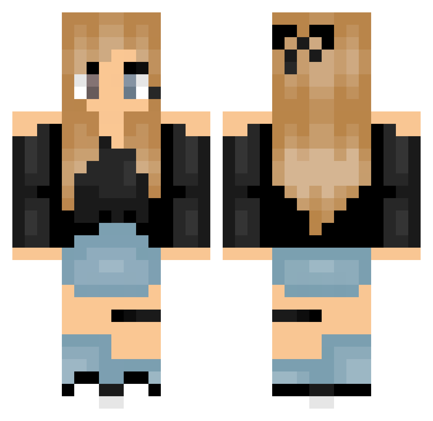 srac Minecraft skin, front and back view